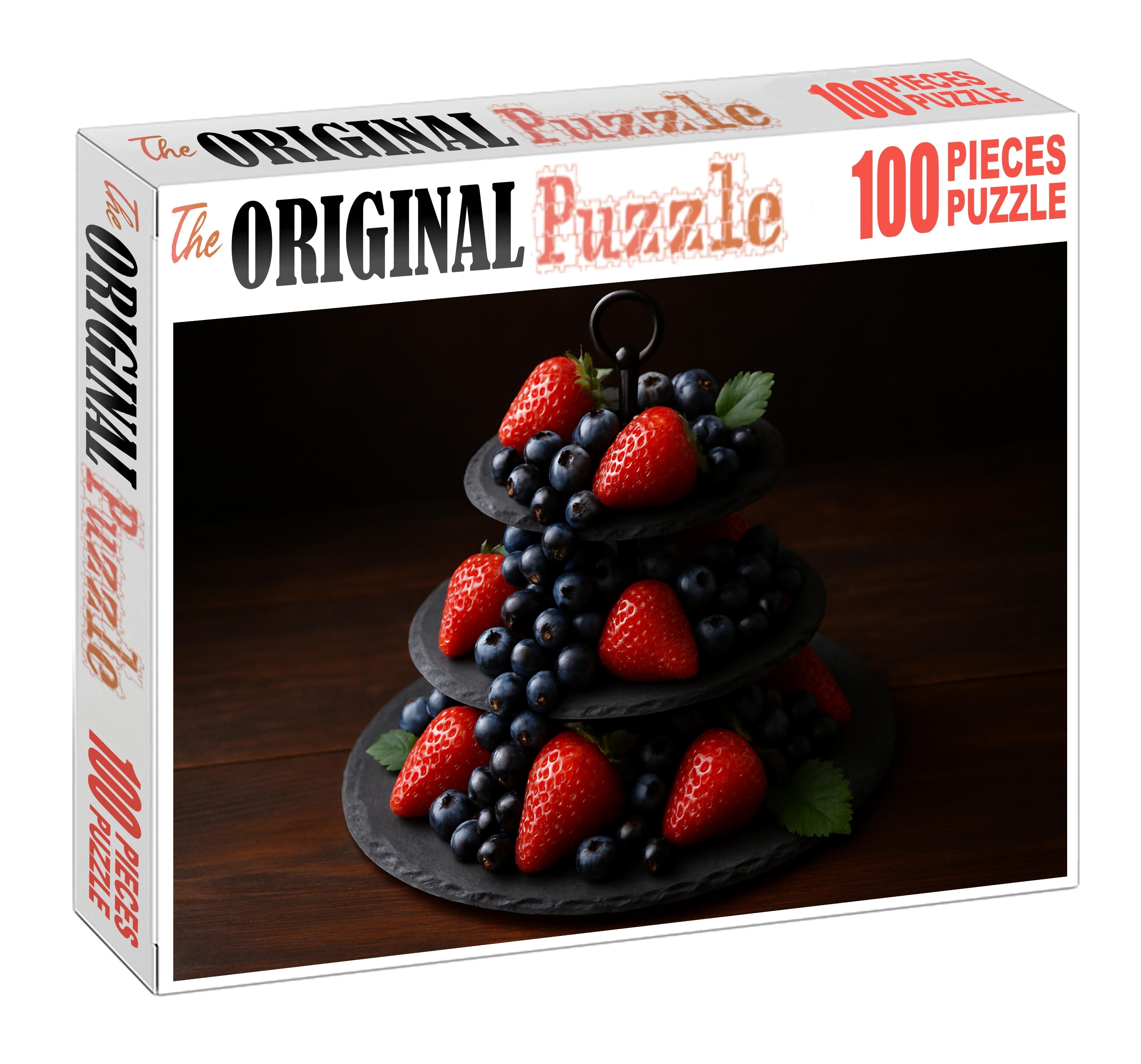 Berry Cascade Flowing Layers Of Strawberries Blueberries And Blackcurrants 500 Piece Puzzle