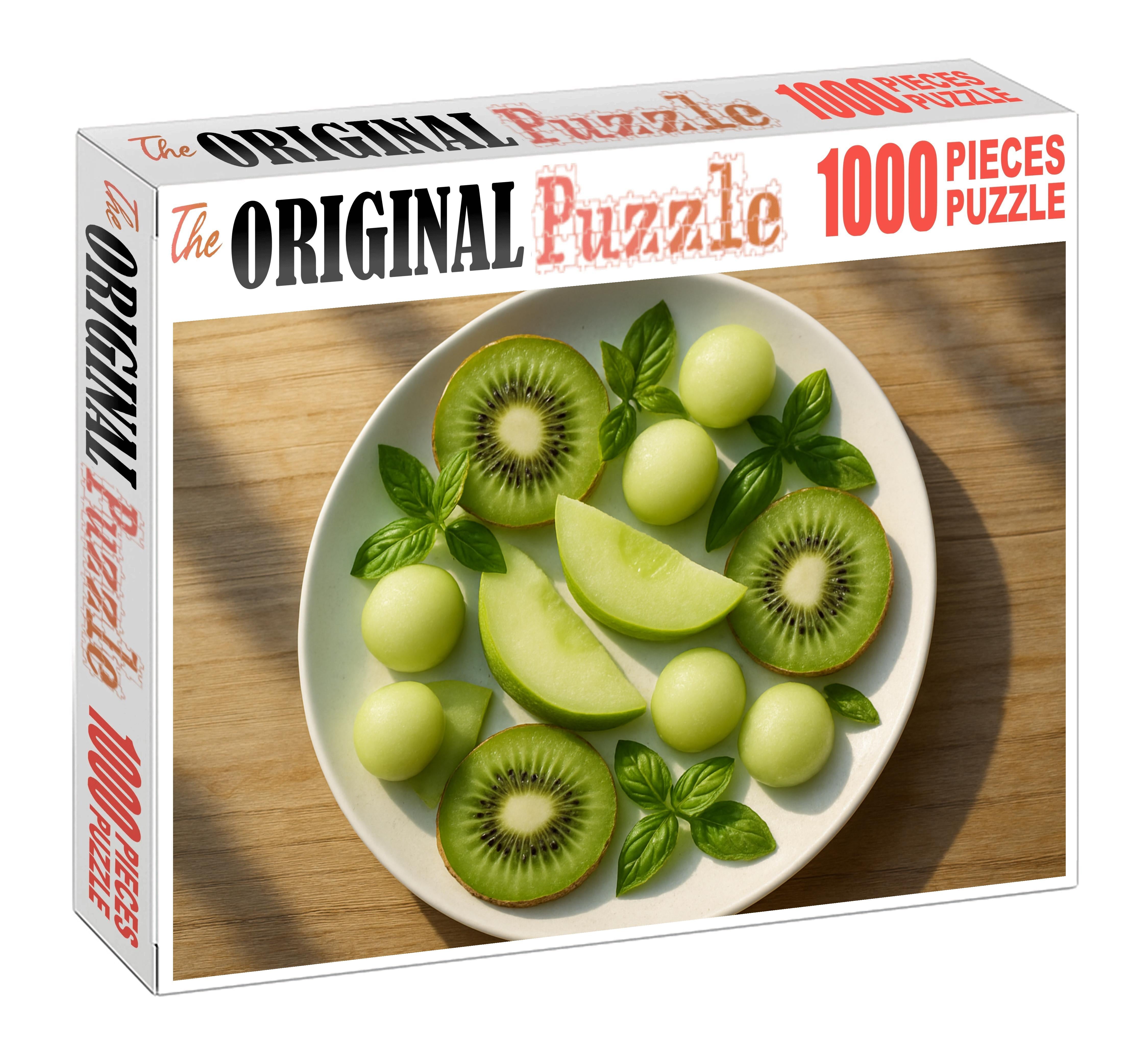 Verdant Garden Mixed Green Fruits With Herb Accents Puzzle Challenge