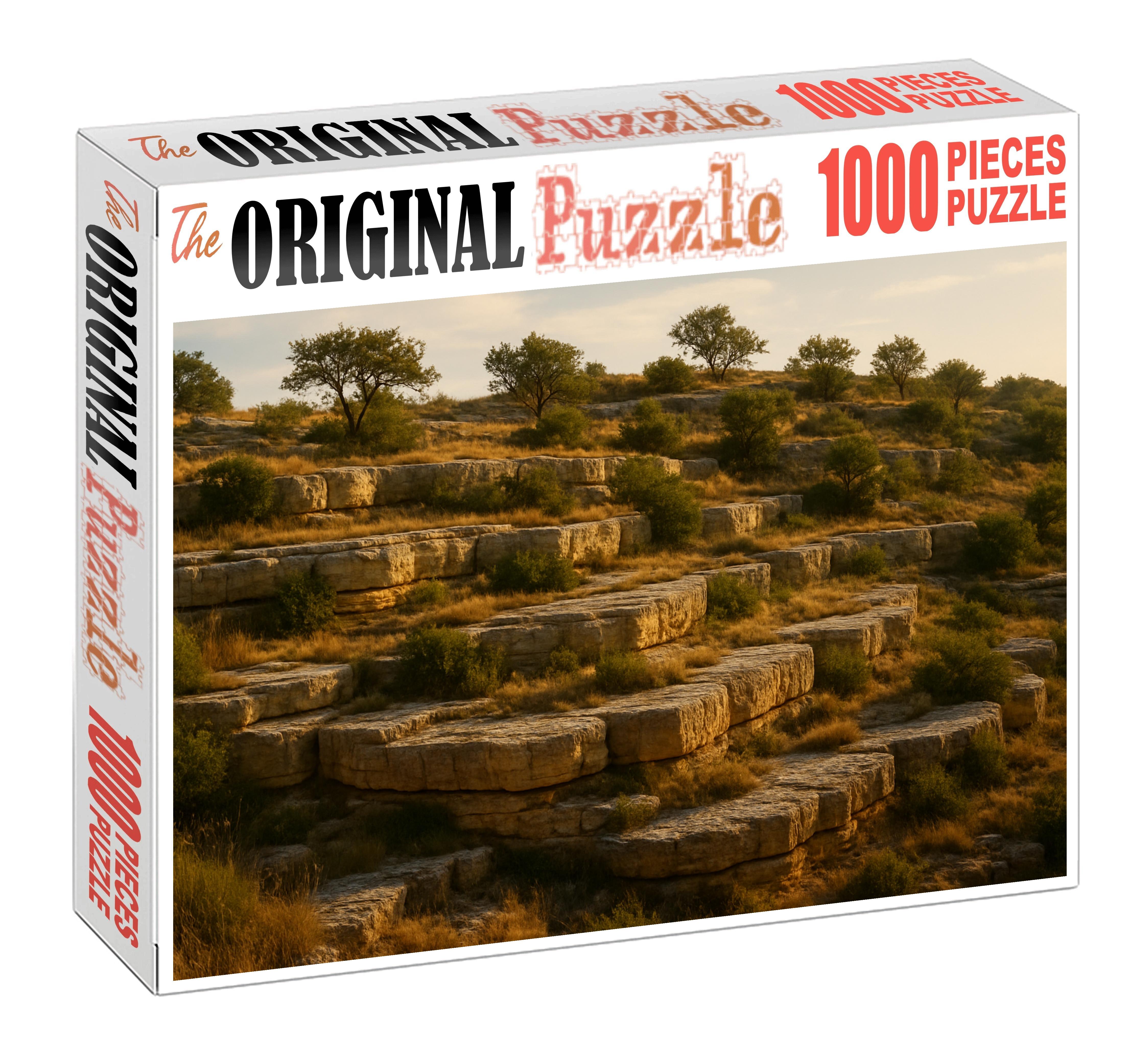 Golden Limestone Terrace Large Format Puzzle