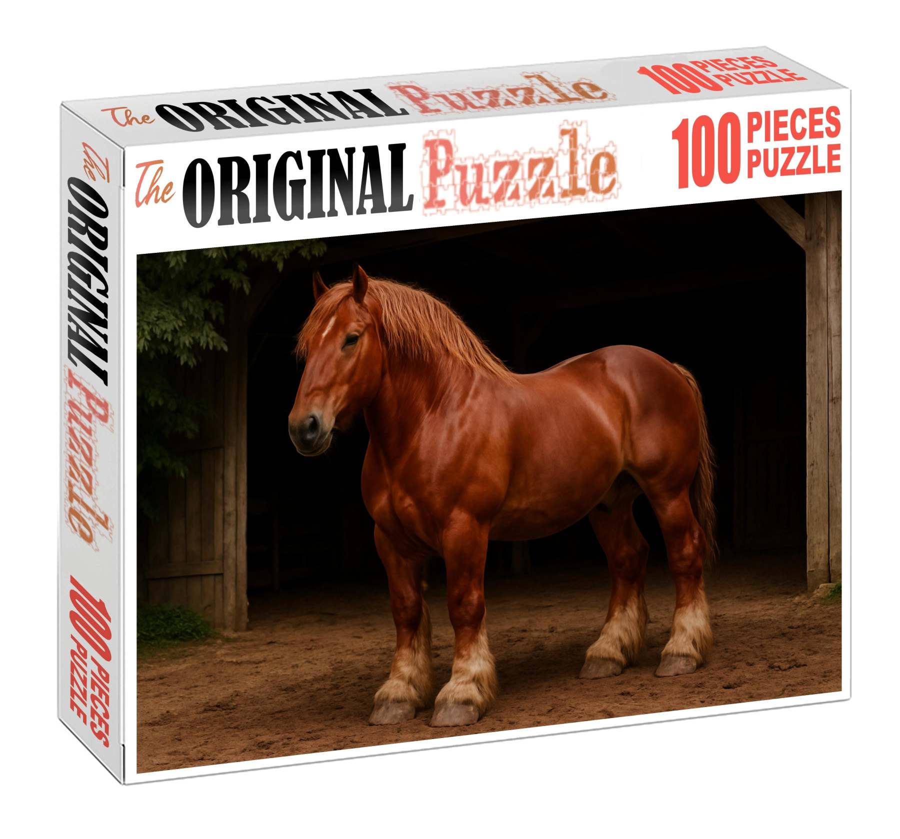 Willow Creek Draft Gentle Giant With Glossy Chestnut Coat 500 Piece Puzzle