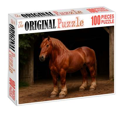 Willow Creek Draft Gentle Giant With Glossy Chestnut Coat 500 Piece Puzzle