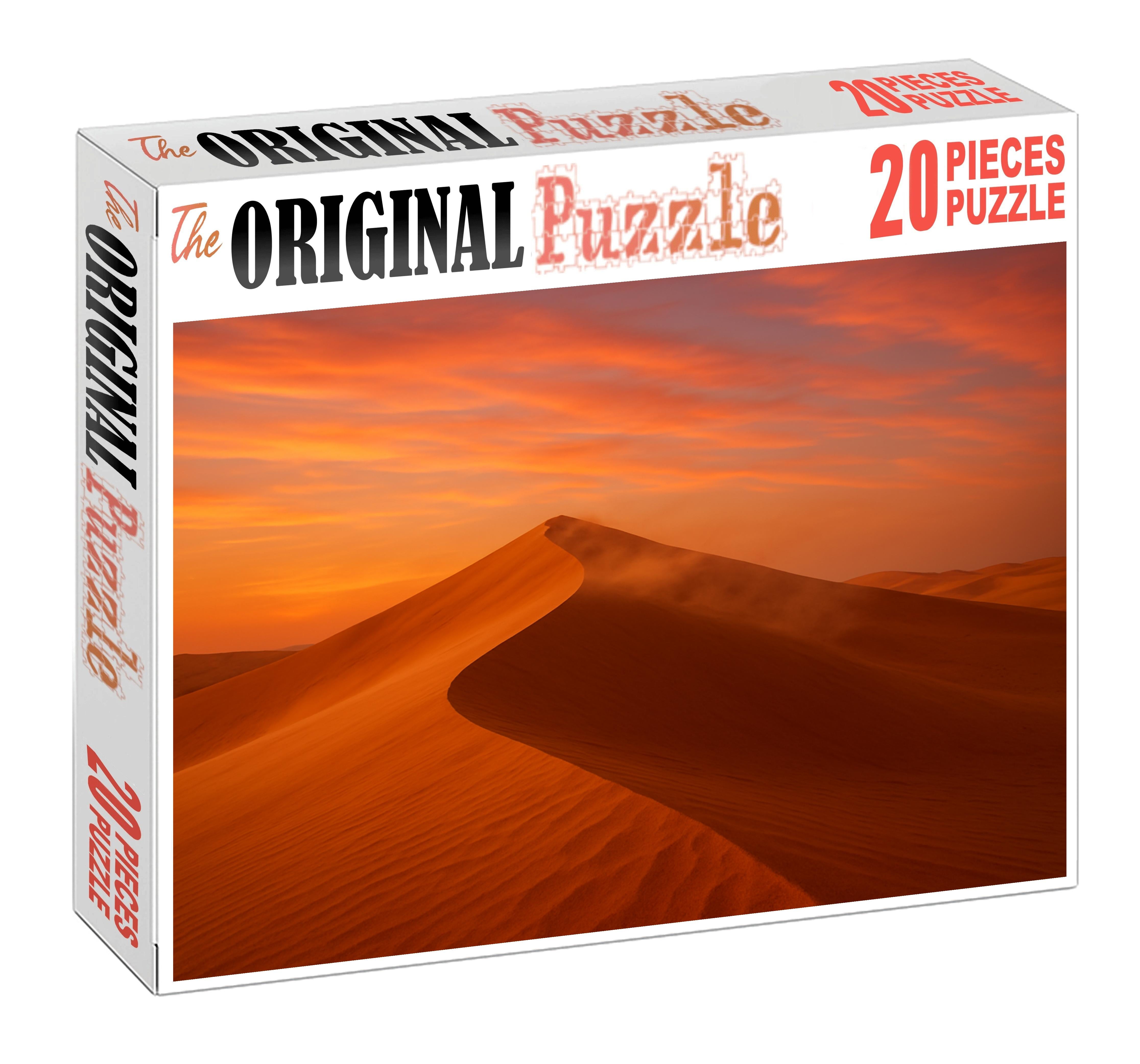 Sunset Dune Vista Waves Of Warm Sand And Sky Puzzle For Adults