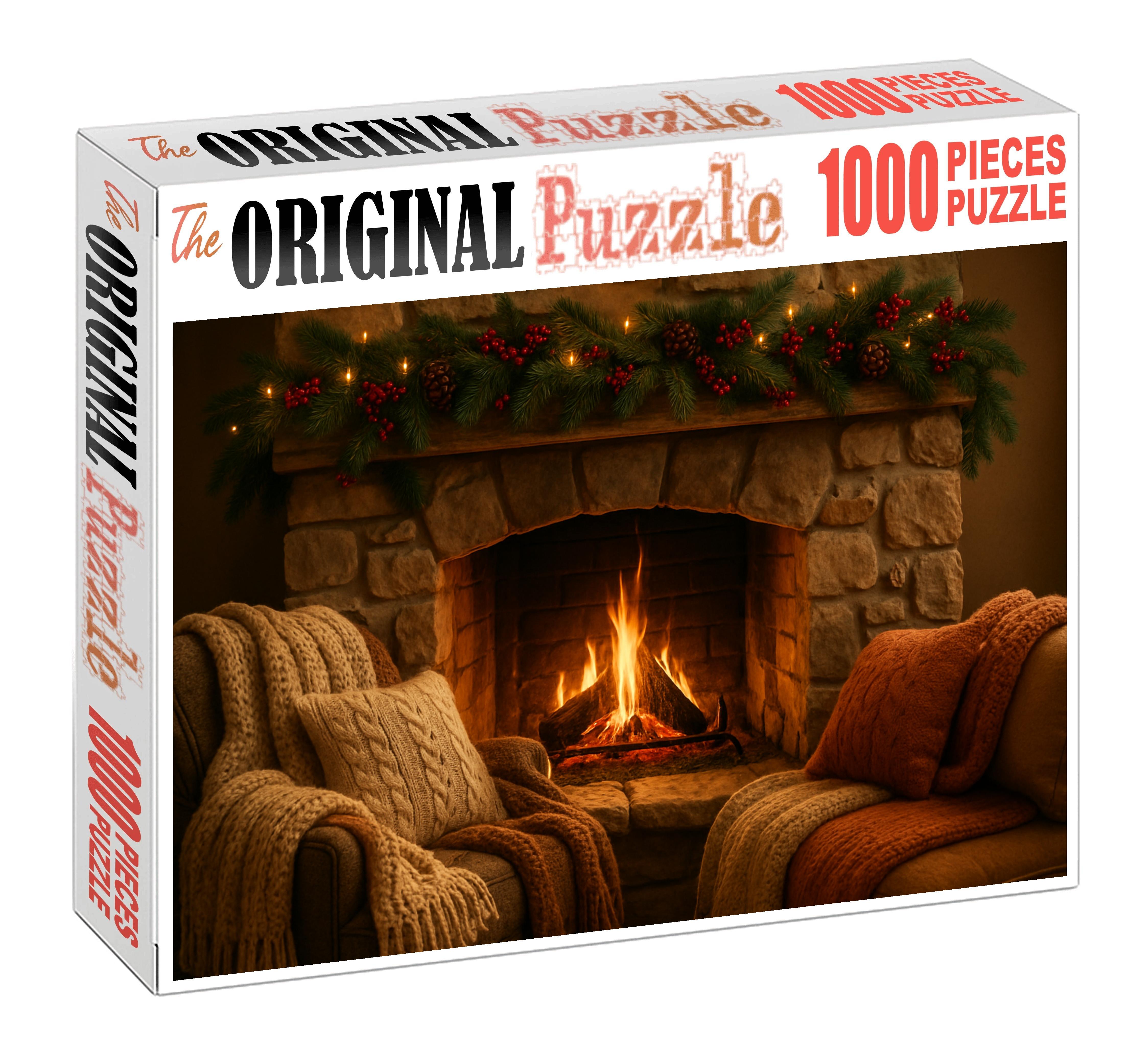 Winter Hearth Glow Unique Puzzle Design