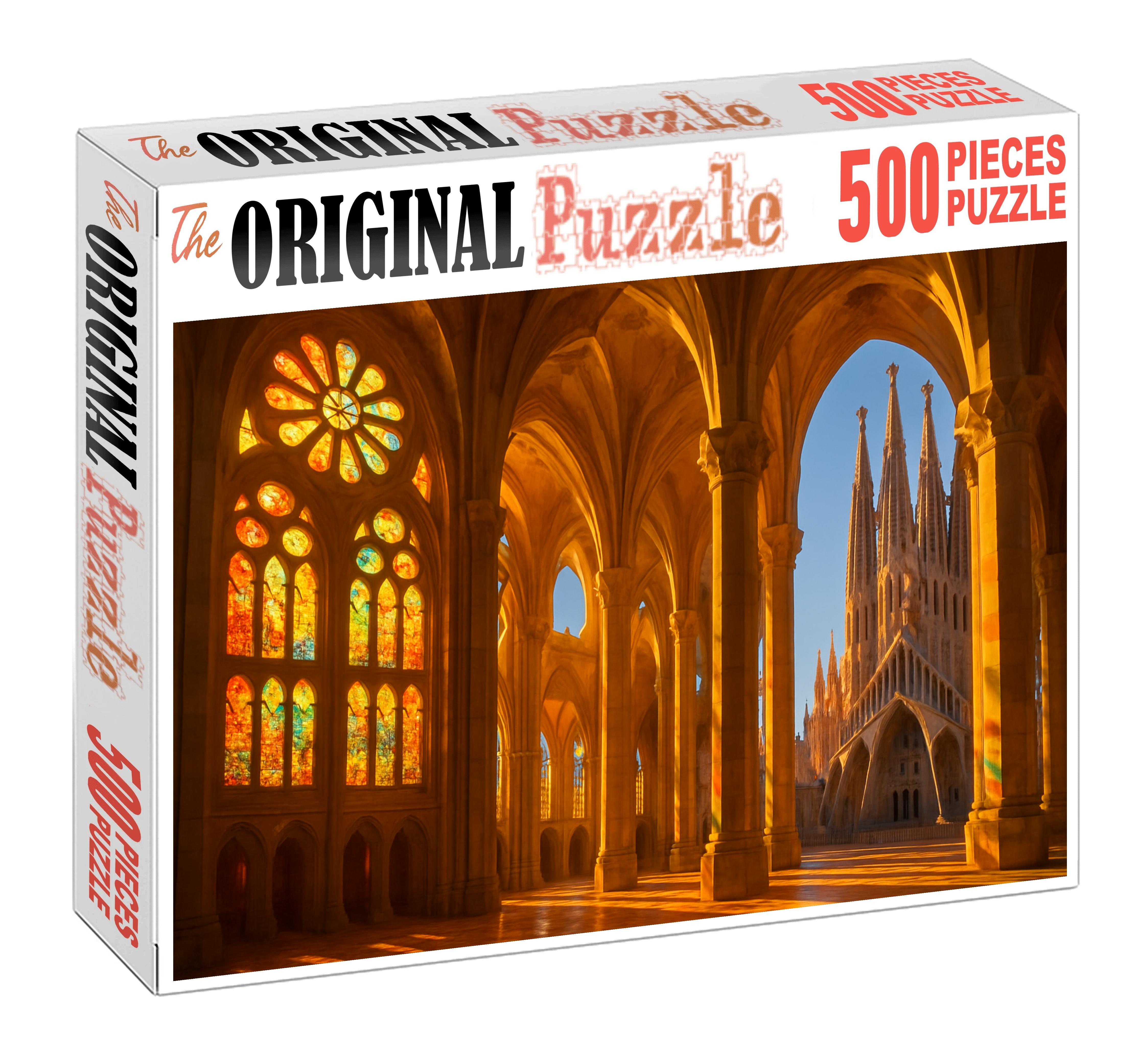 The Sagrada Familia Located in Barcelona Spain recognized by 7988 worldwide as Gauds masterpiece and a symbol of modernist architecture Wooden Jigsaw Puzzle puzzle