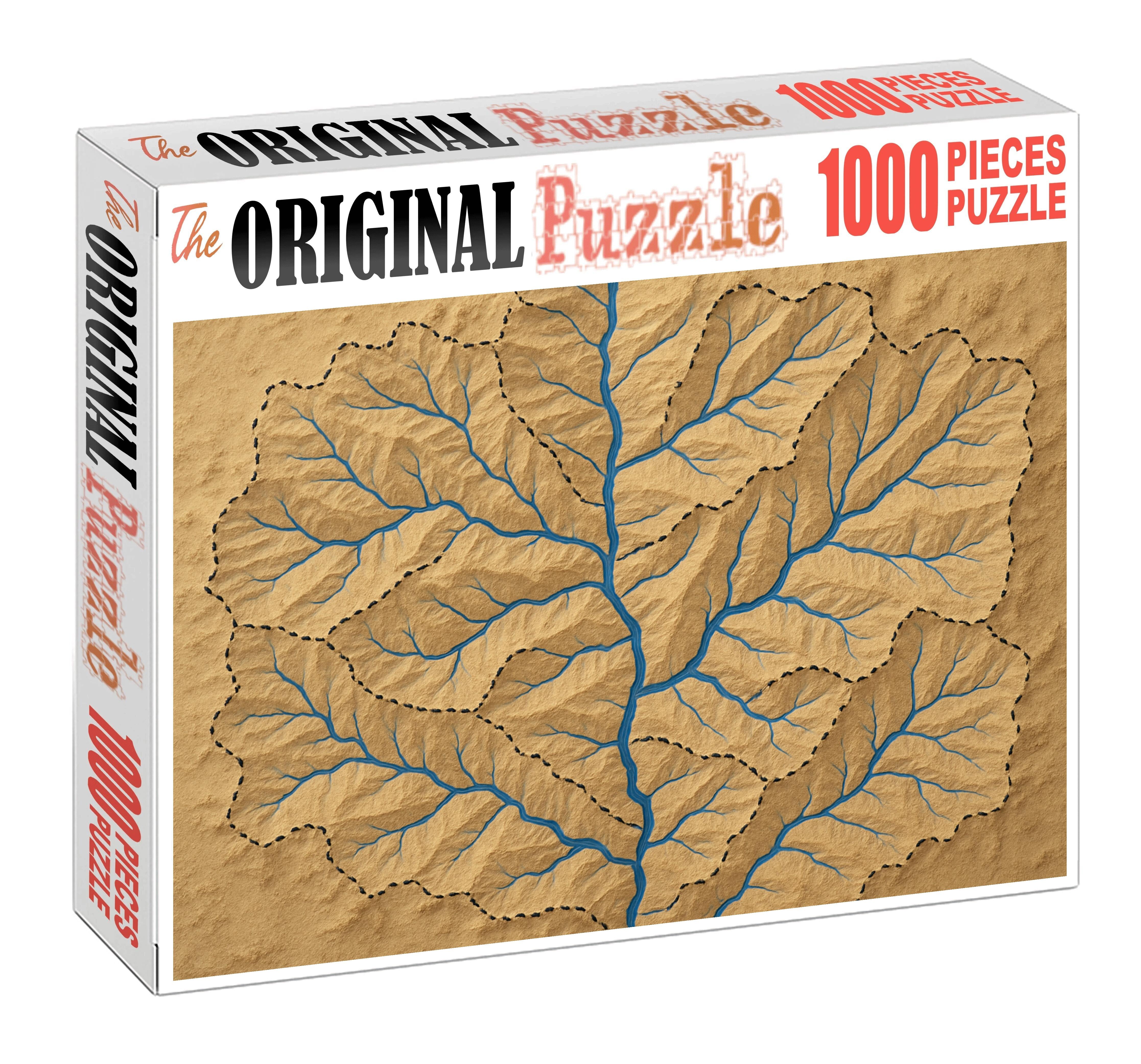 Fluvial Basin Hydrology Map Puzzle For Adults