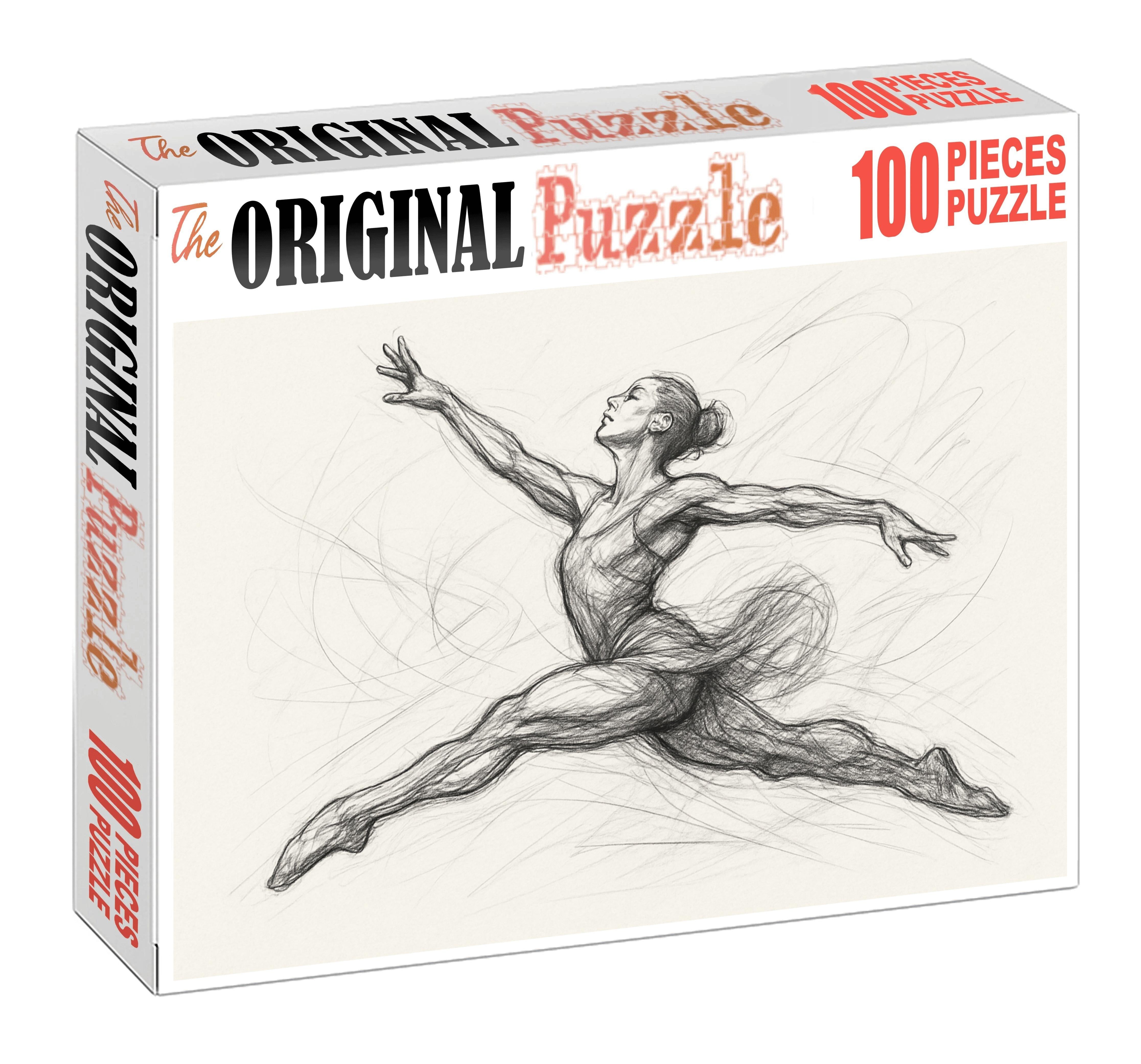 Dynamic Figure Gesture Expressive Pencil Sketch With Bold Lines Puzzle Challenge