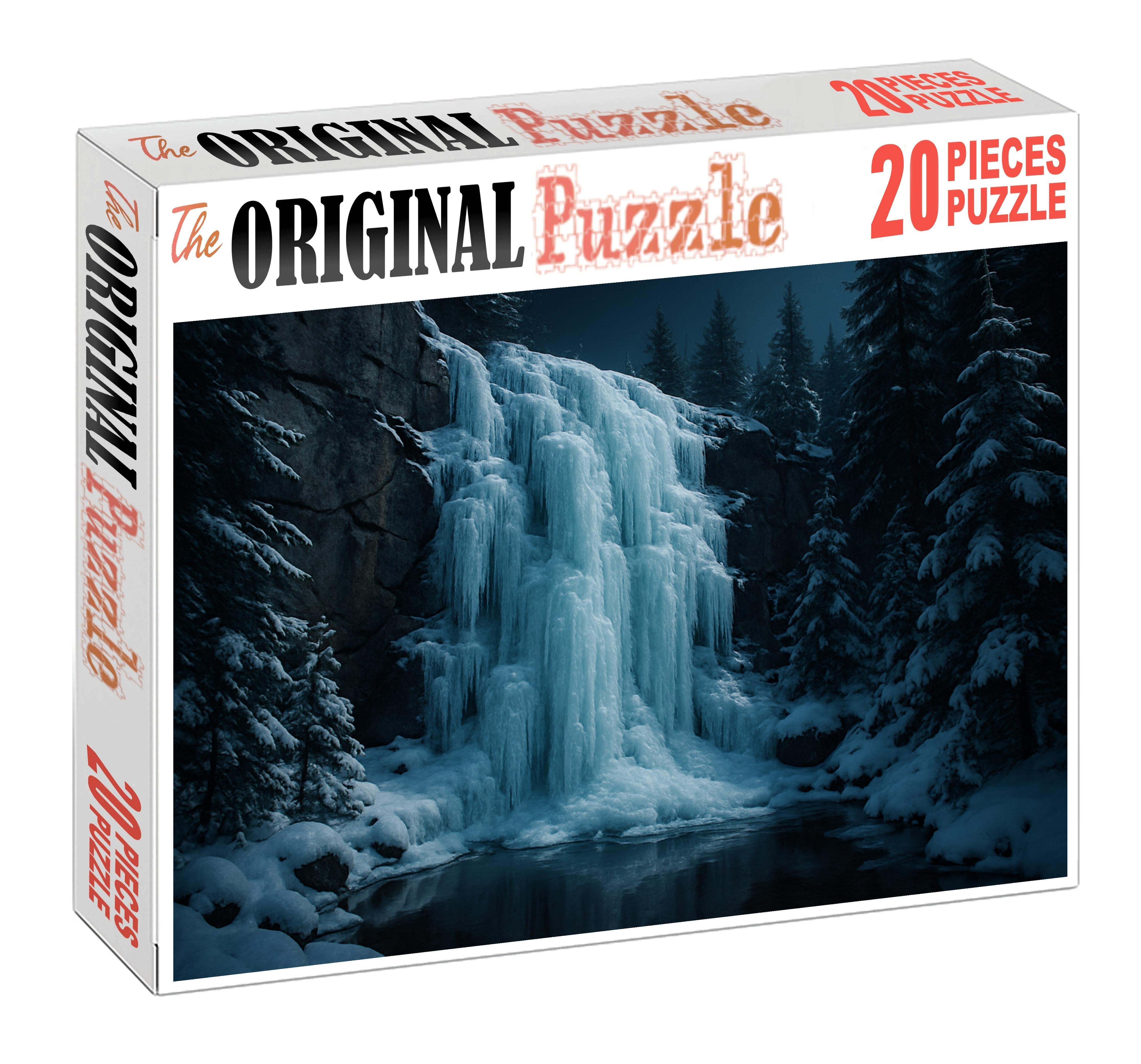 Moonlit Glacier Spill Premium Puzzle Pieces
