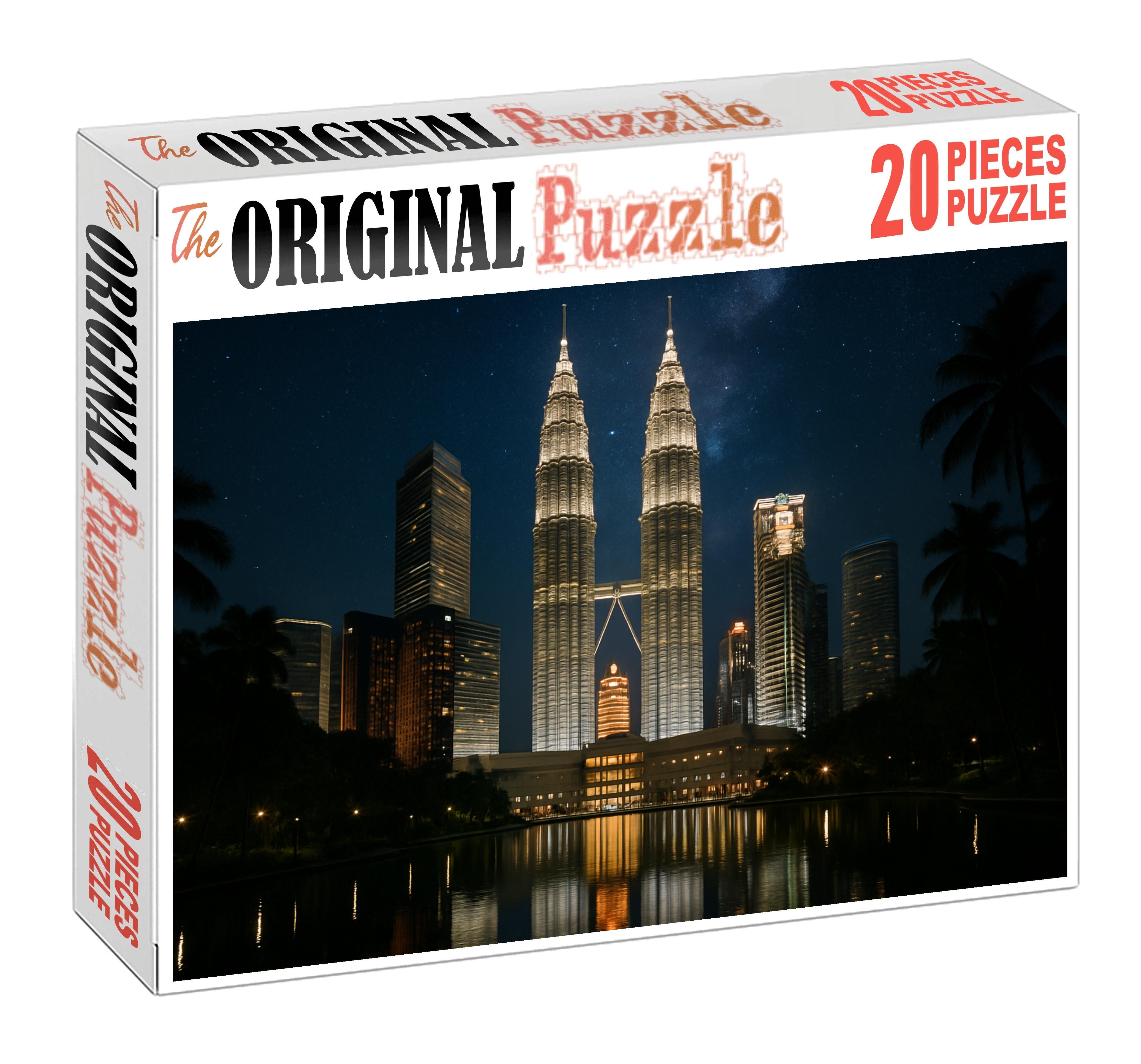 Kuala Lumpur City Centre Skyline Featuring The World-famous Petronas Twin Towers 300 Piece Puzzle
