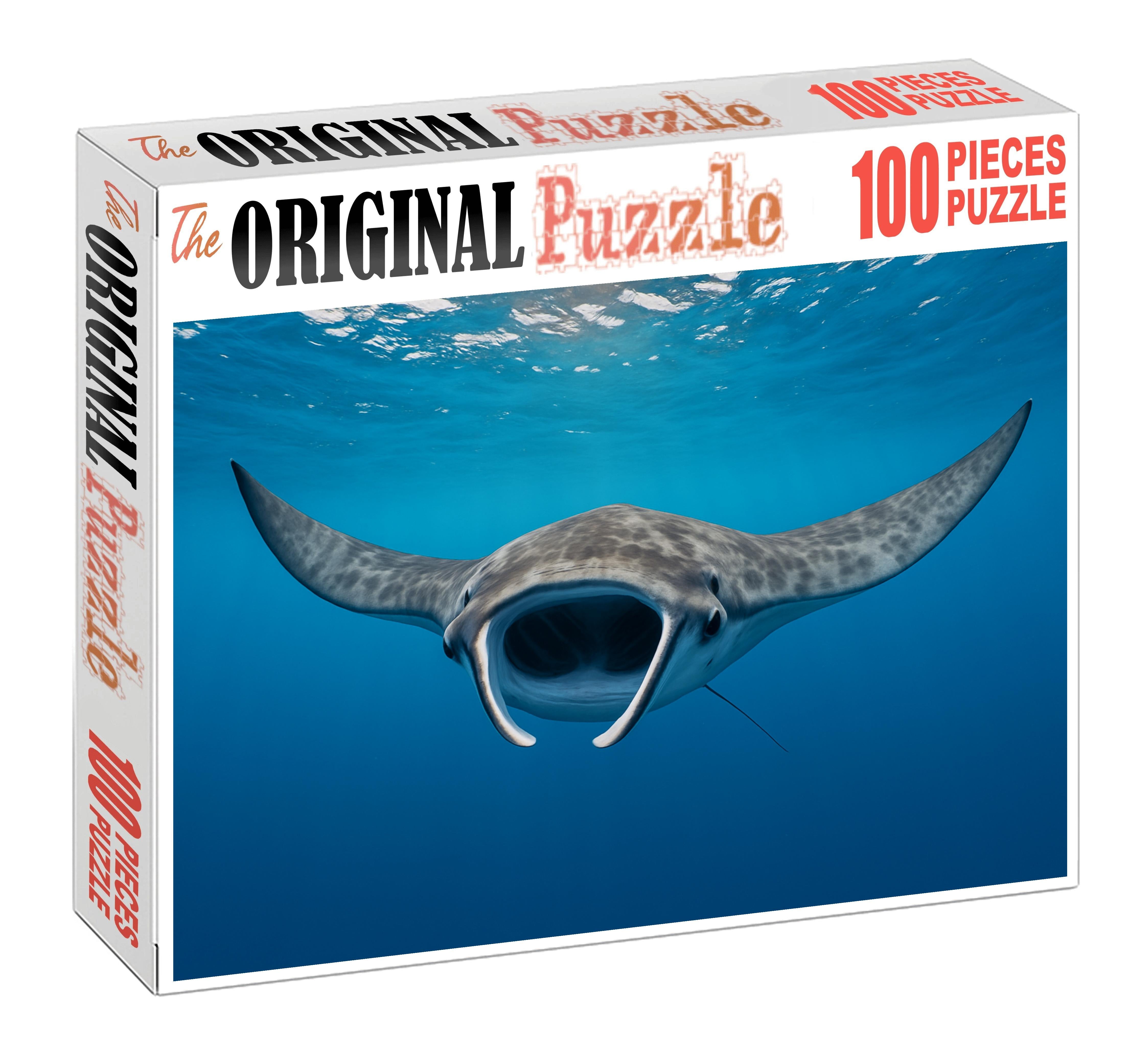 Dusky Manta Calf Gentle Filter-feeder With Expansive Winglike Pectorals 300 Piece Puzzle