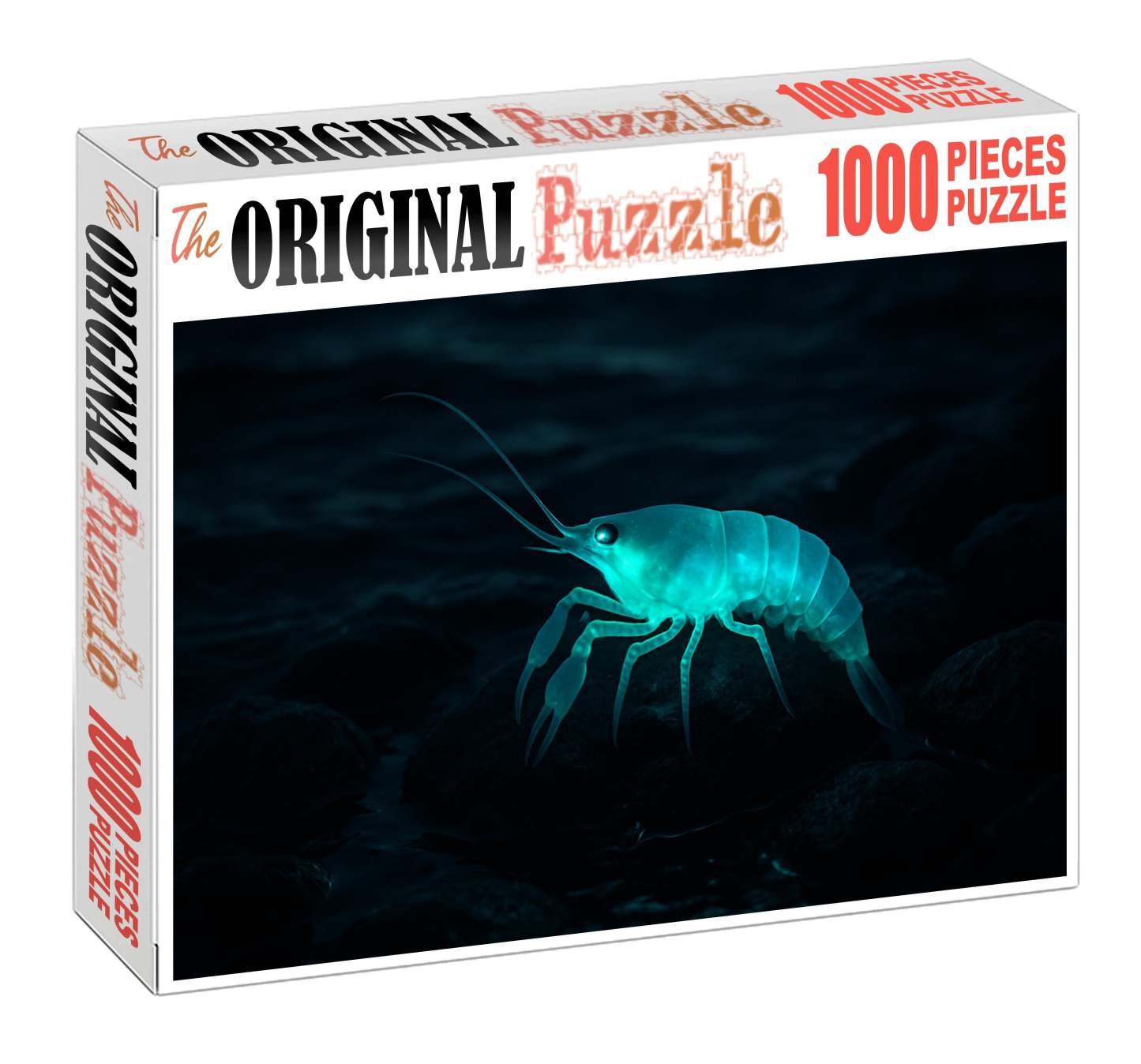 Luminous Tidecrawler Bioluminescent Crustacean With Multifaceted Eyes Large Format Puzzle