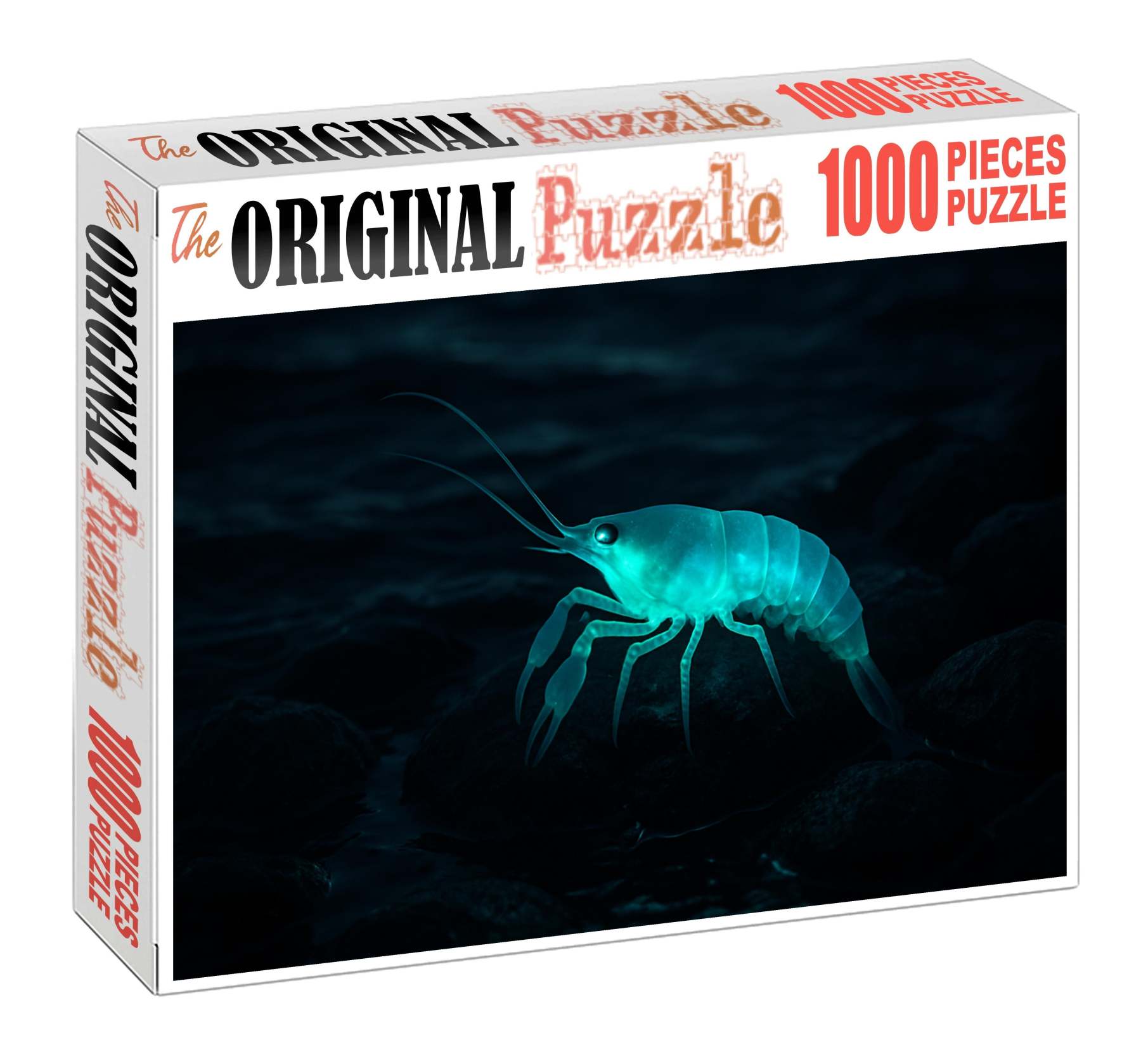 Luminous Tidecrawler Bioluminescent Crustacean With Multifaceted Eyes Large Format Puzzle