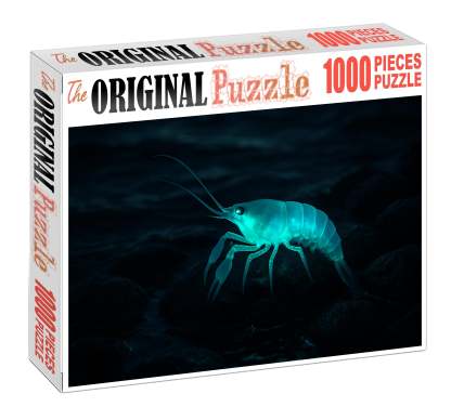 Luminous Tidecrawler Bioluminescent Crustacean With Multifaceted Eyes Large Format Puzzle