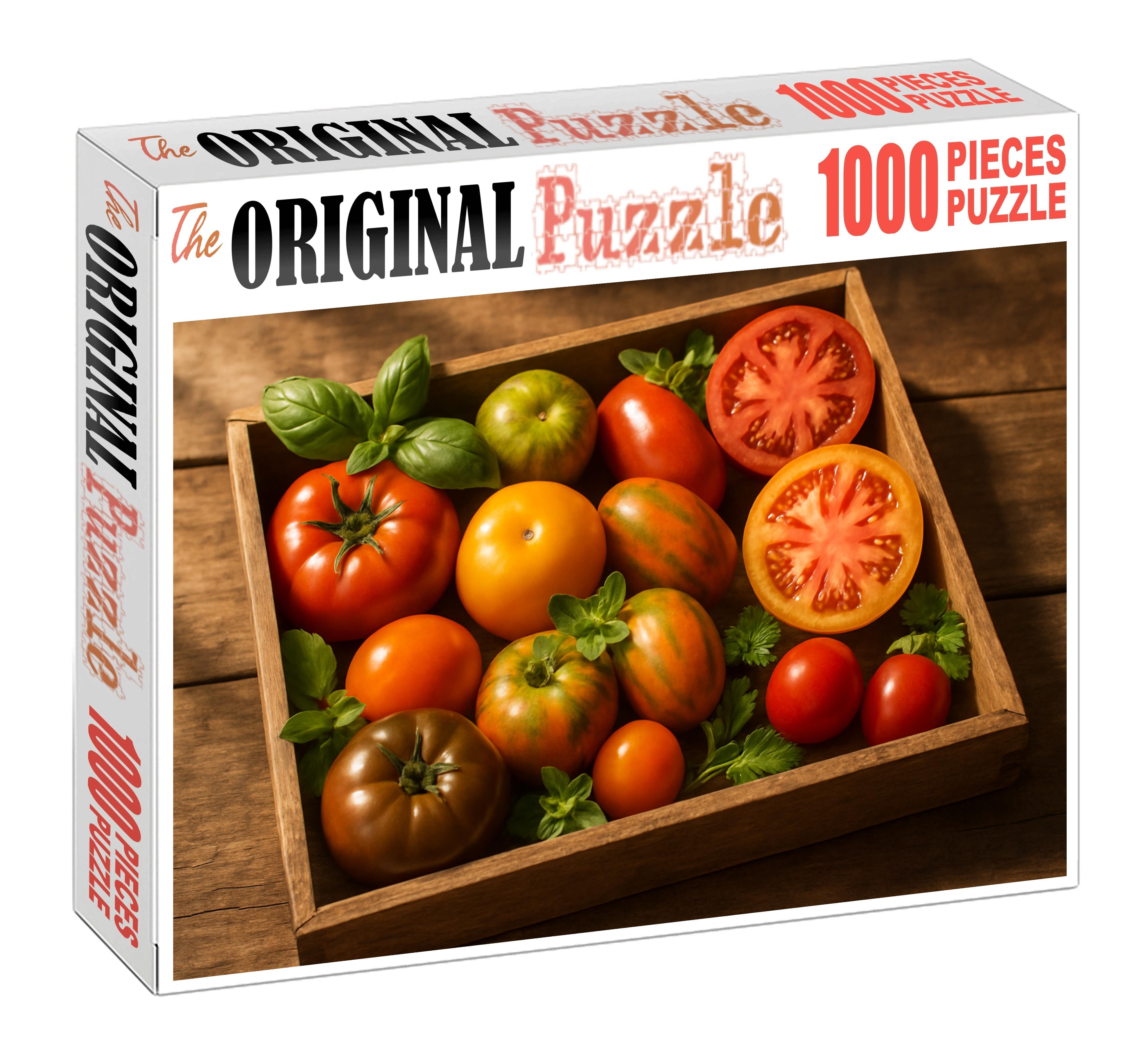 Colorful Crate Medley Heirloom Tomatoes And Fresh Herbs Fusion 500 Piece Puzzle