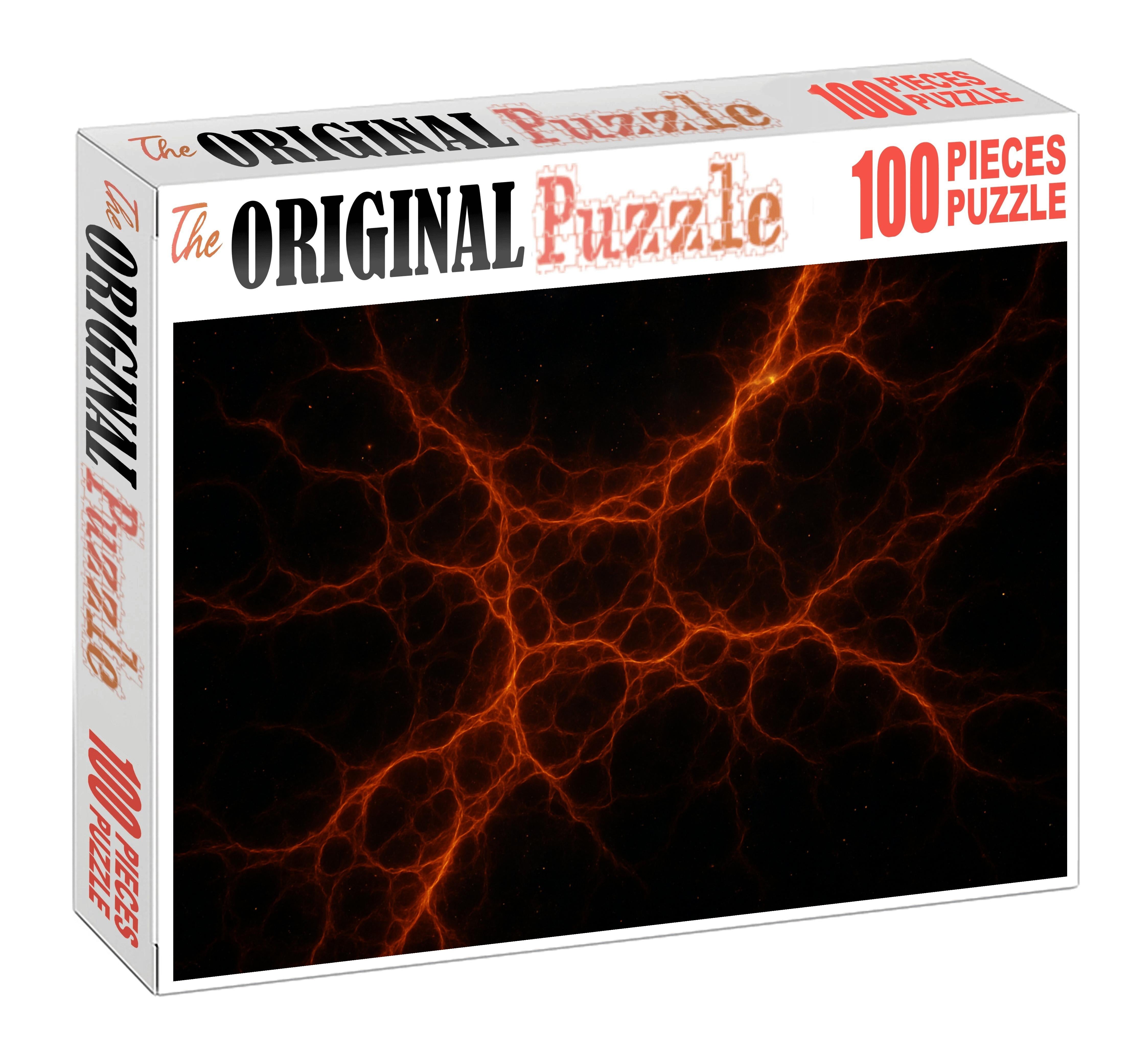 Radiant Ionized Gas Filaments Unique Puzzle Design