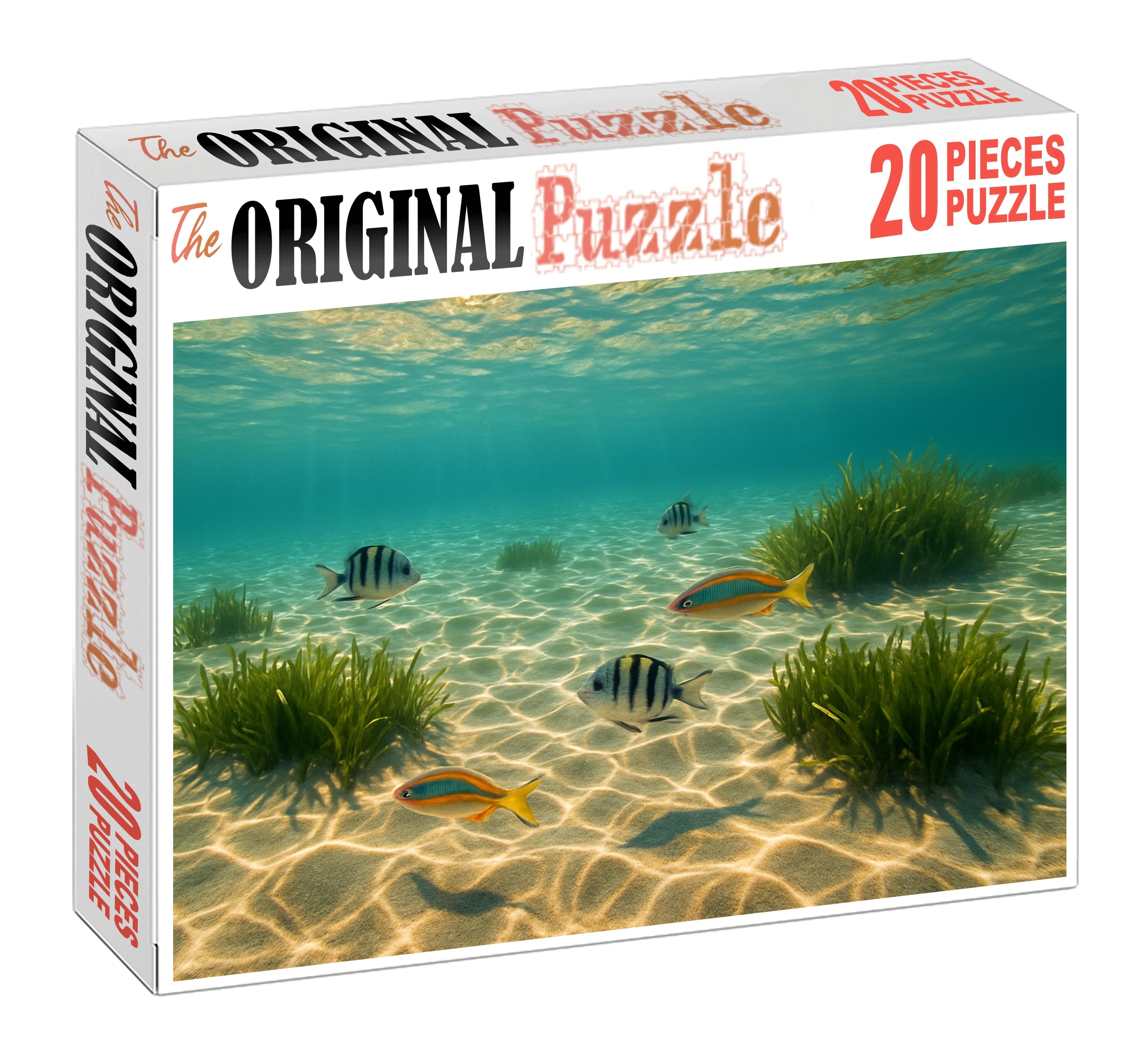 Golden Sunlit Shoals Warm Shallow Waters Brimming With Life 200 Piece Puzzle