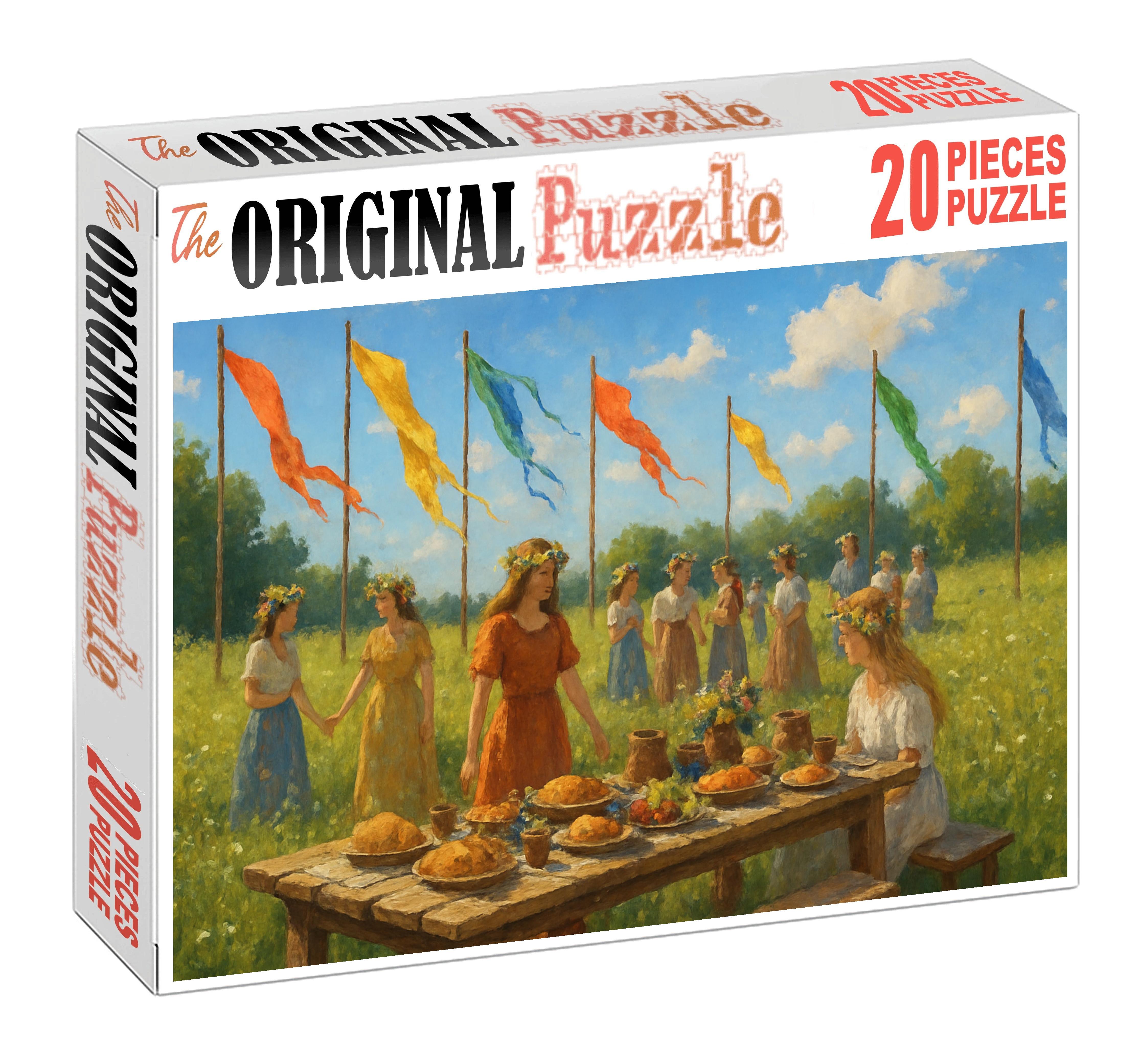 Sun-kissed Meadow Jubilee Bright Banners And Wildflower Crowns Puzzle Fun