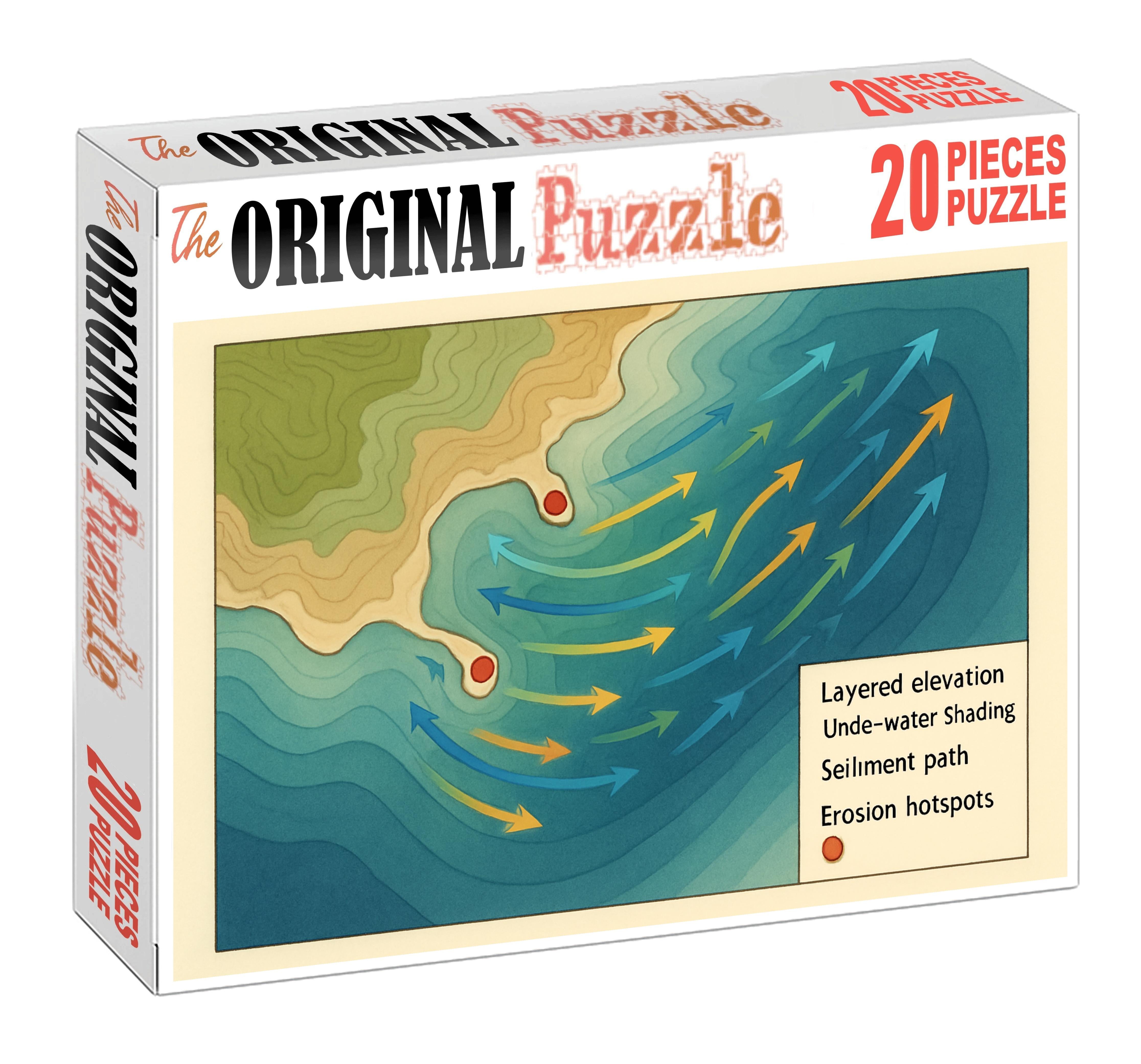 Coastal Erosion And Sediment Transport Visualization Large Format Puzzle