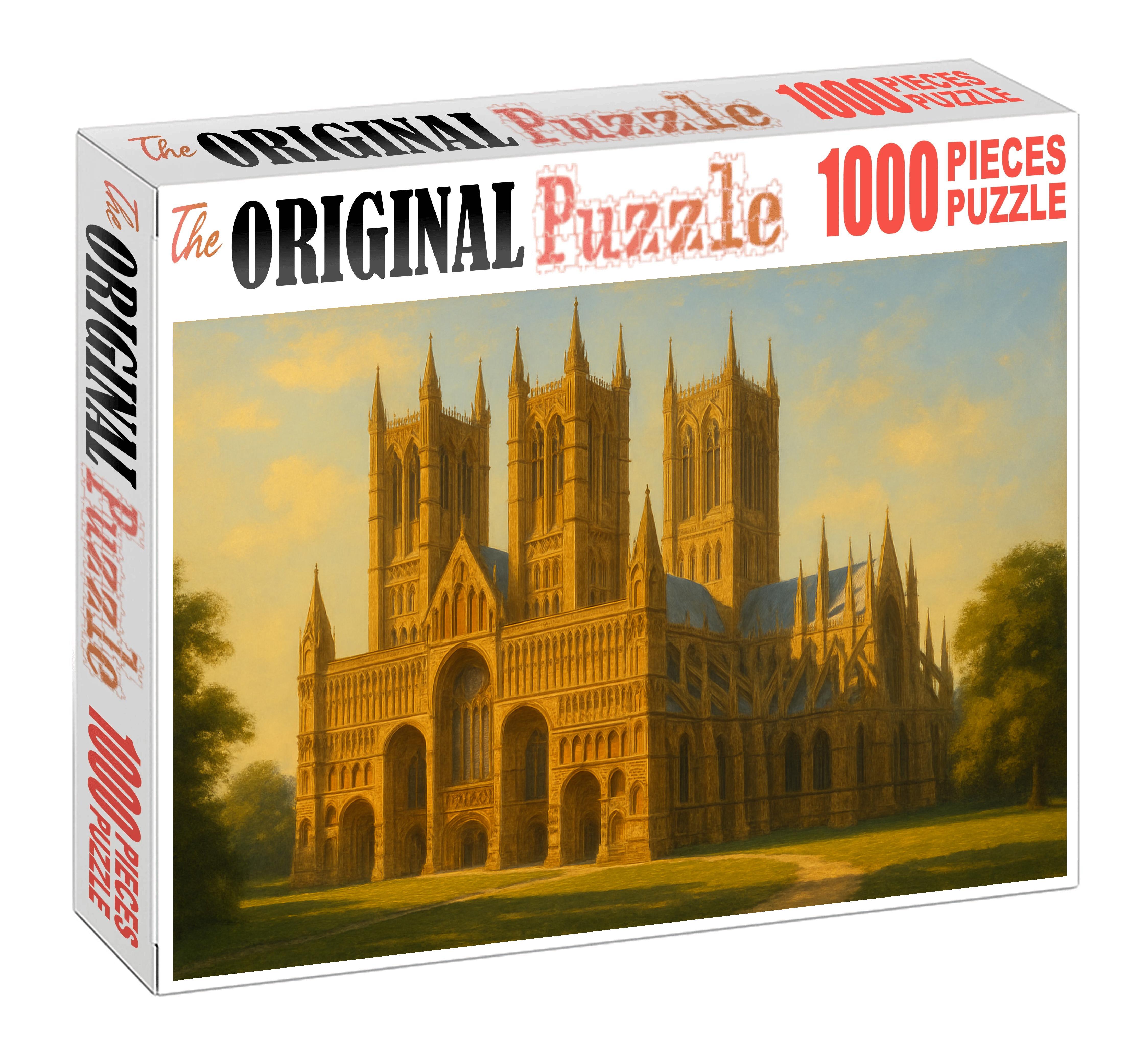 Lincoln Cathedral Situated In Lincoln England Recognized By 5990 For Its Medieval Gothic Grandeur 20 Piece Puzzle