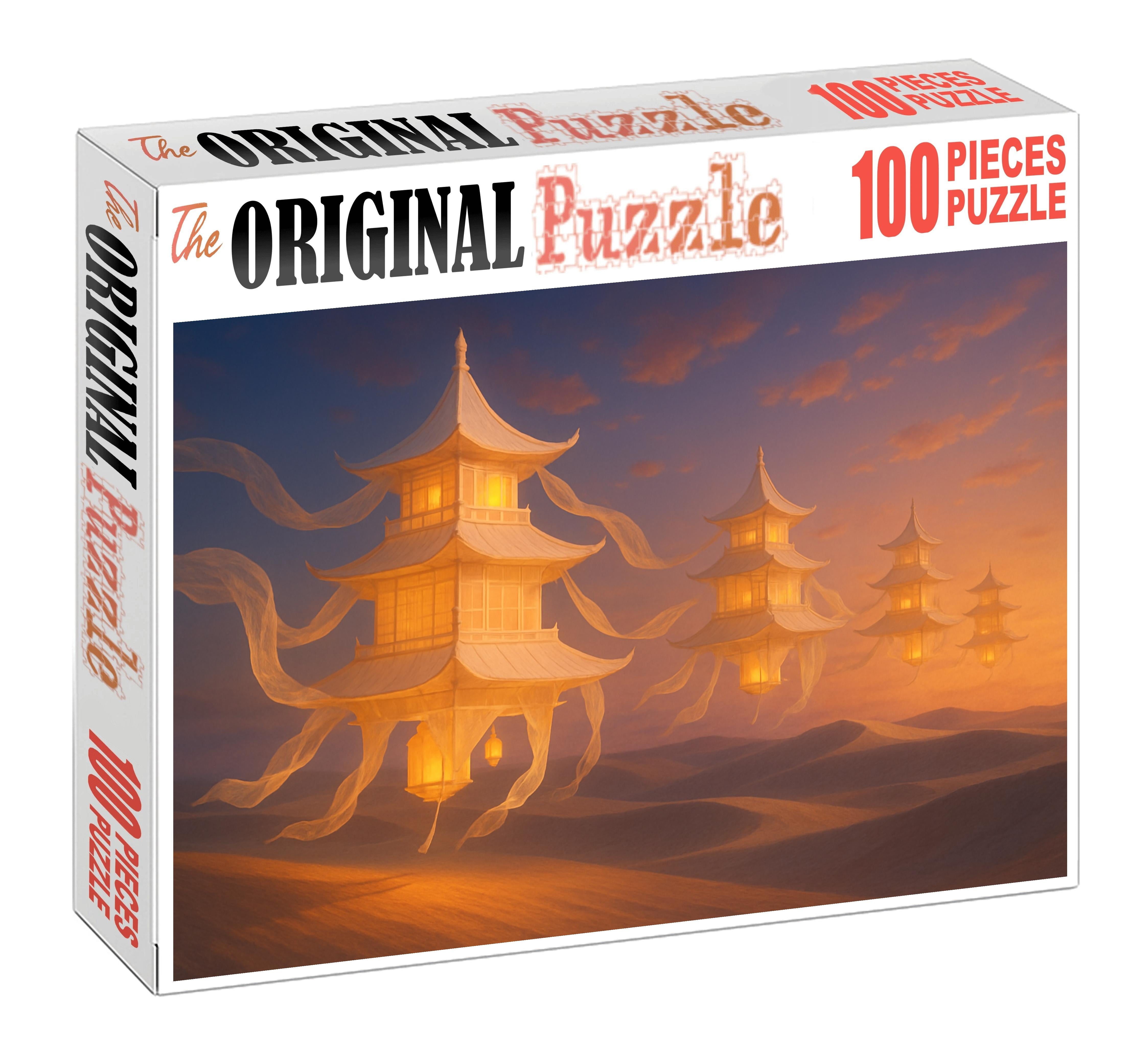 Desert Of Floating Origami Temples 300 Piece Puzzle
