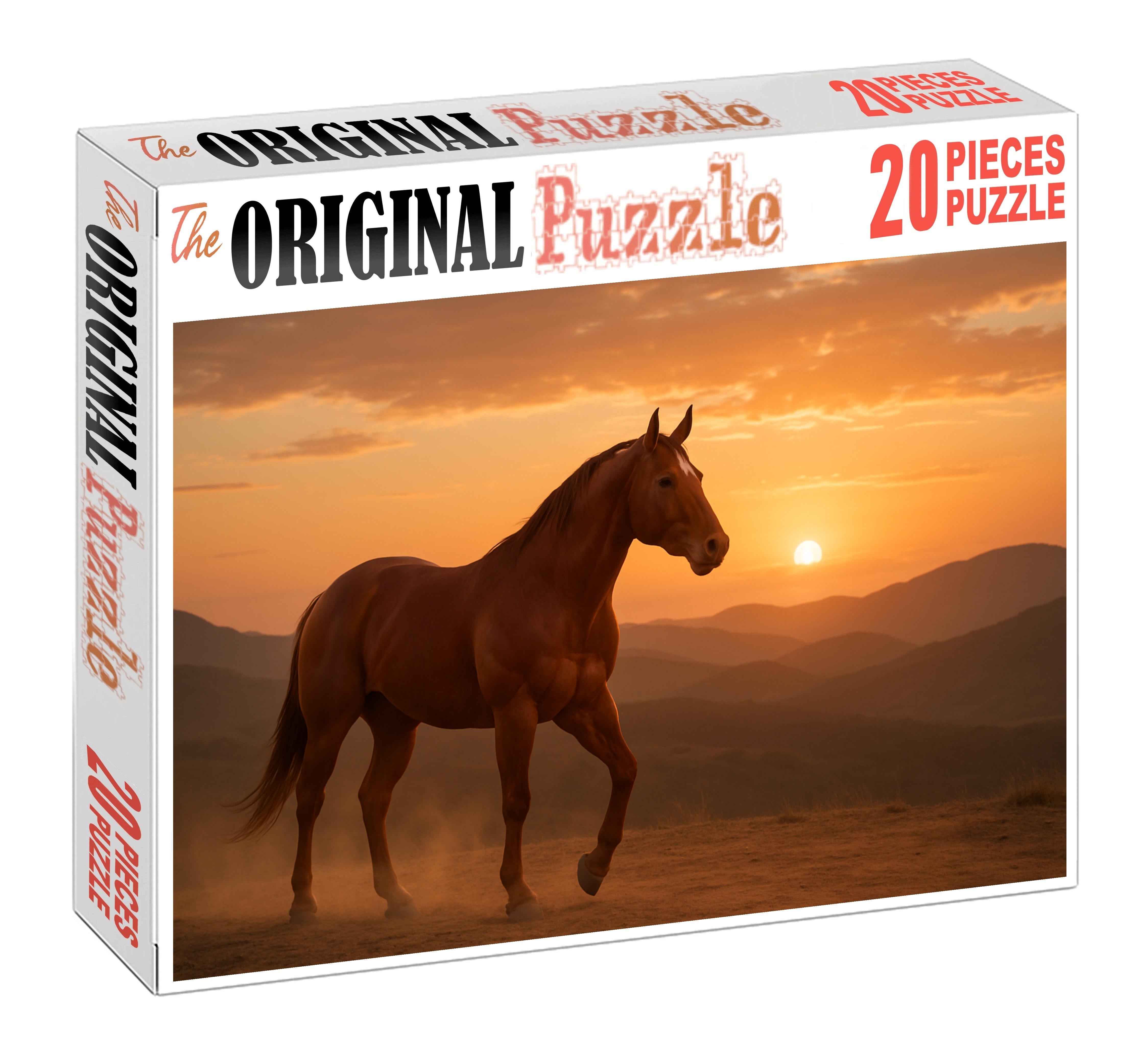 Rusty Ridge Rugged Sorrel Quarter Horse With Ground-covering Stride Puzzle For Kids