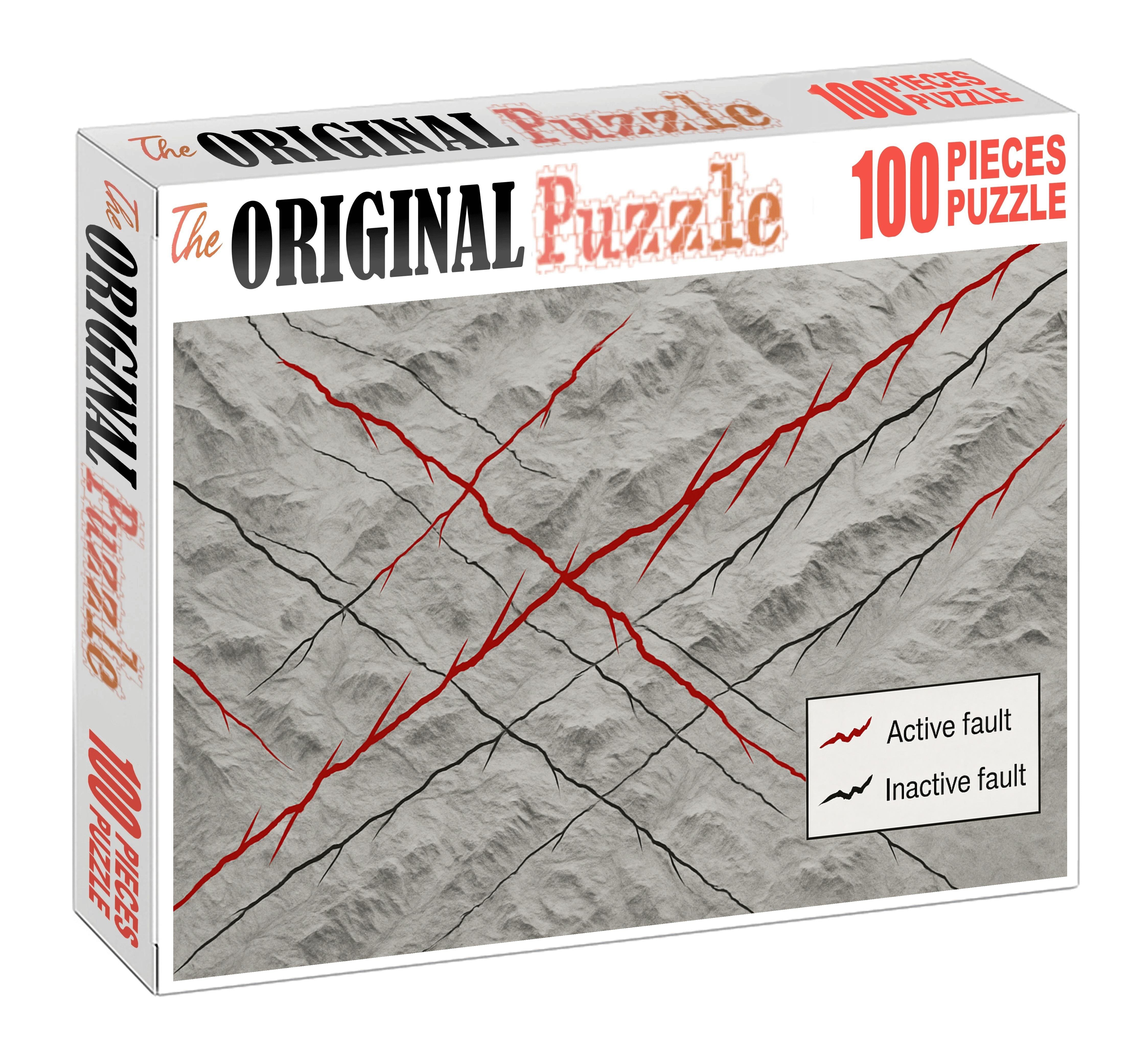 Subterranean Geological Fault Line Map Puzzle For Adults