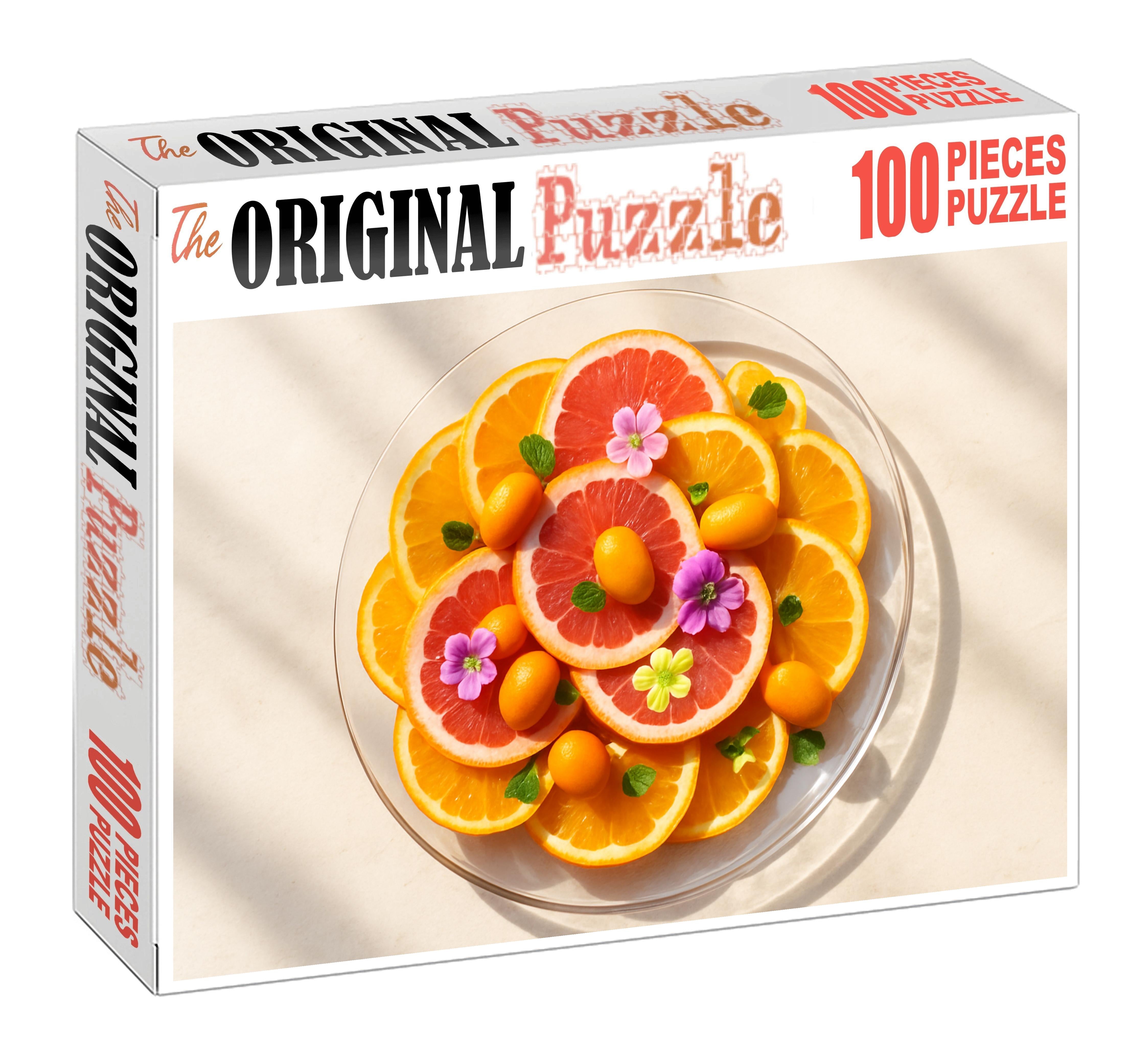 Sunshine Citrus Delight Layered Oranges Grapefruits And Kumquats 20 Piece Puzzle