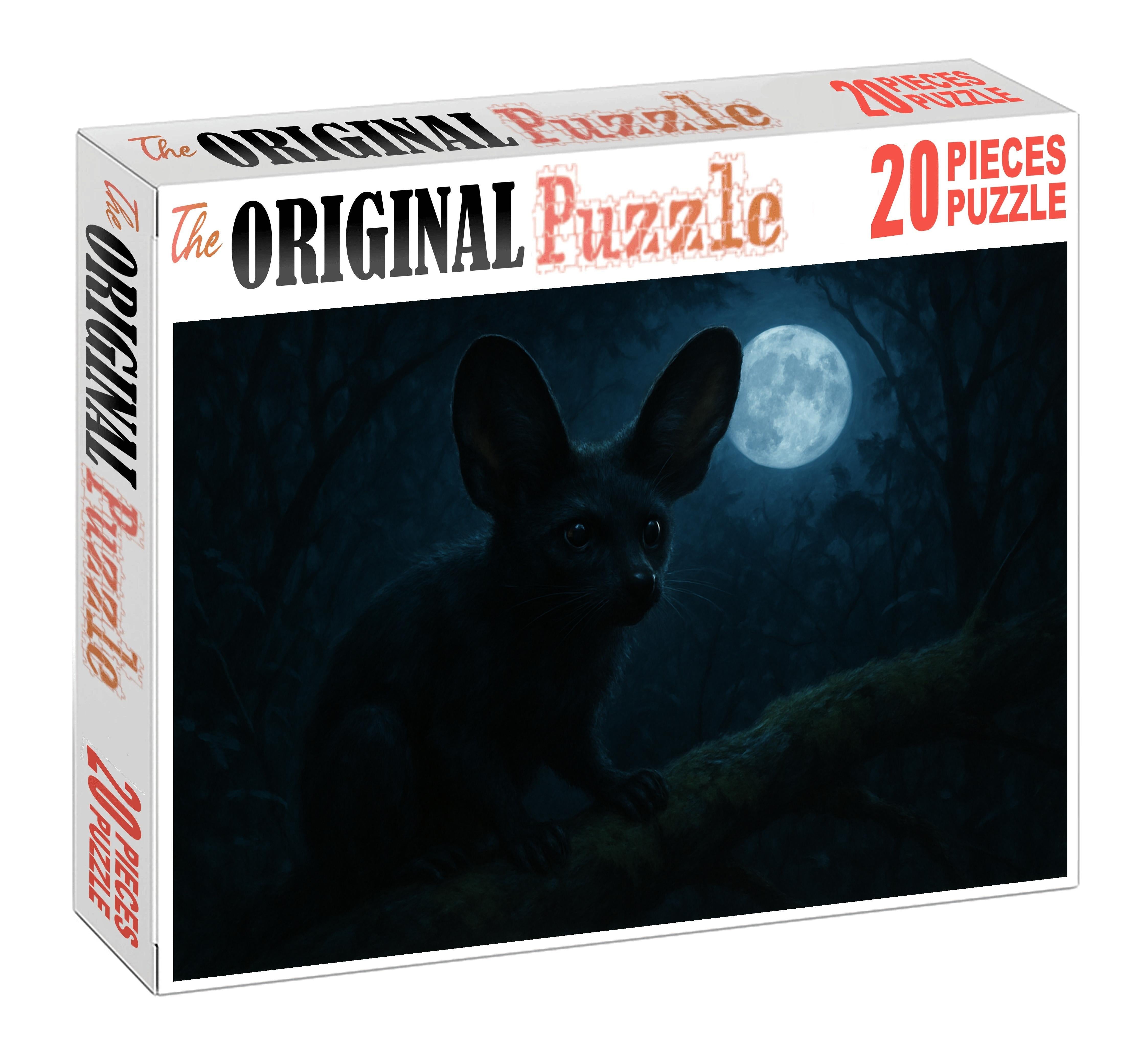 Velvet Nightstalker Sleek Nocturnal Mammal With Enhanced Echolocation Custom Jigsaw Puzzle