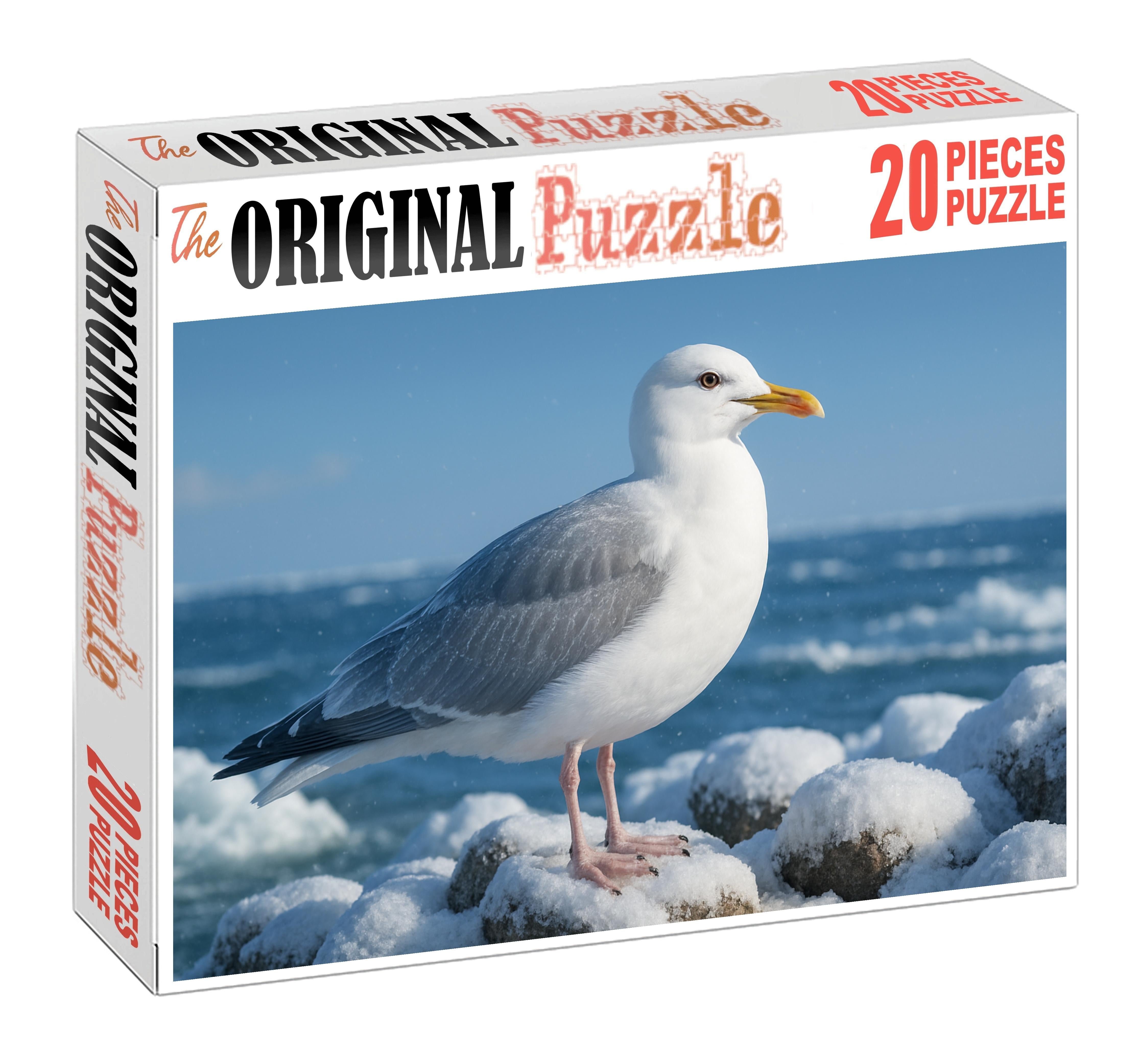 Glacier Gull The Stark Elegance Of Icy Shores Unique Puzzle Design