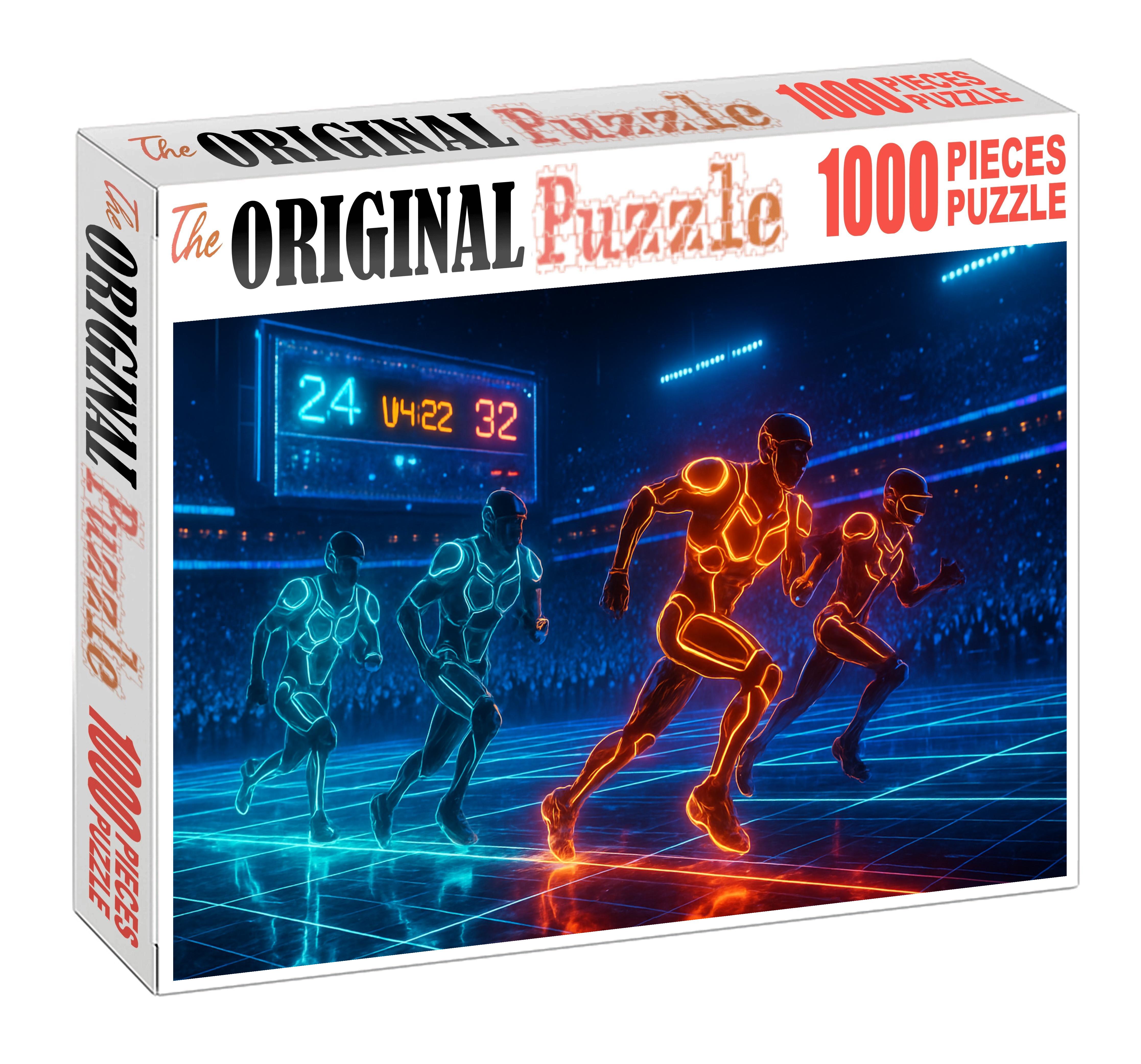 Virtual Reality Sports Arena Immersive Competition And Futuristic Gear Mini Puzzle