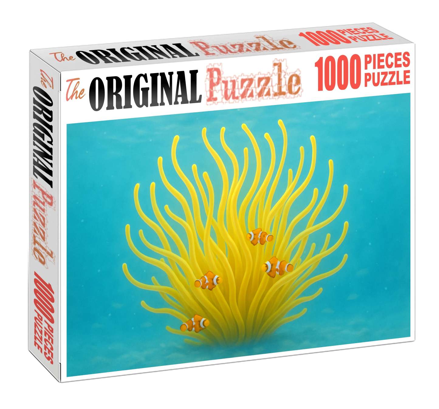 Golden Orb Anemone Radiant Tentacled Drifter With Symbiotic Clingfish 200 Piece Puzzle
