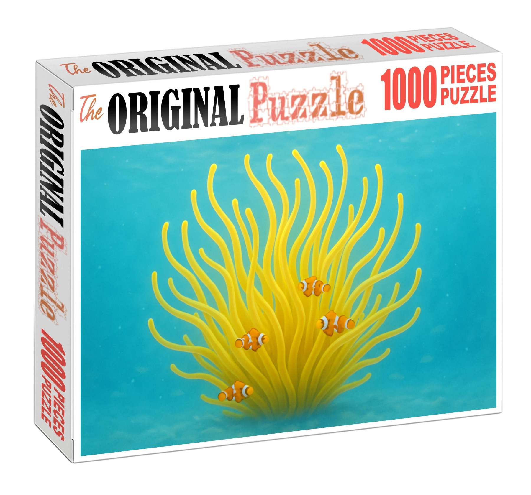 Golden Orb Anemone Radiant Tentacled Drifter With Symbiotic Clingfish 200 Piece Puzzle