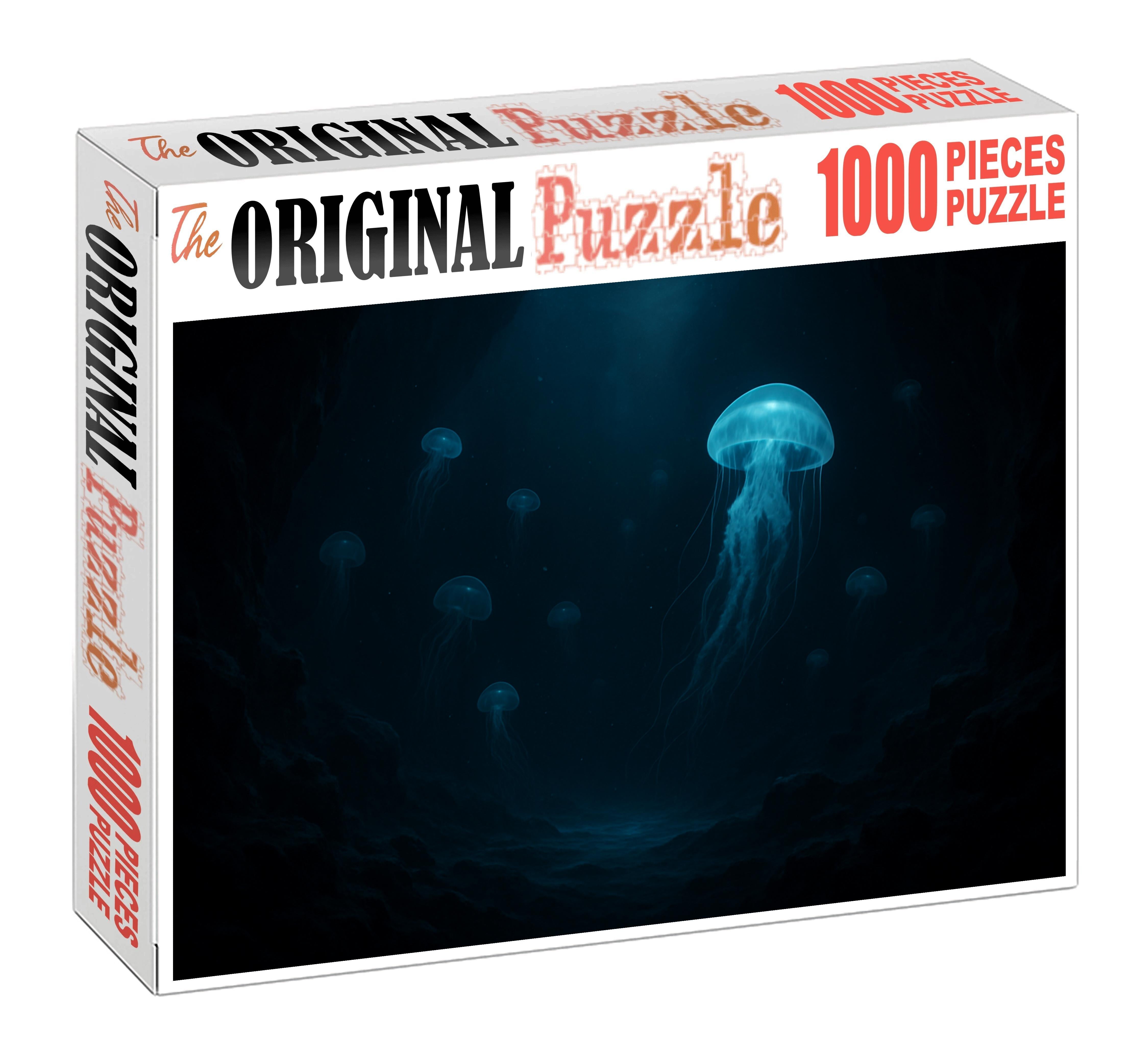 Glowing Abyssal Hollow A Deep-sea Refuge Beneath Eternal Darkness 200 Piece Puzzle