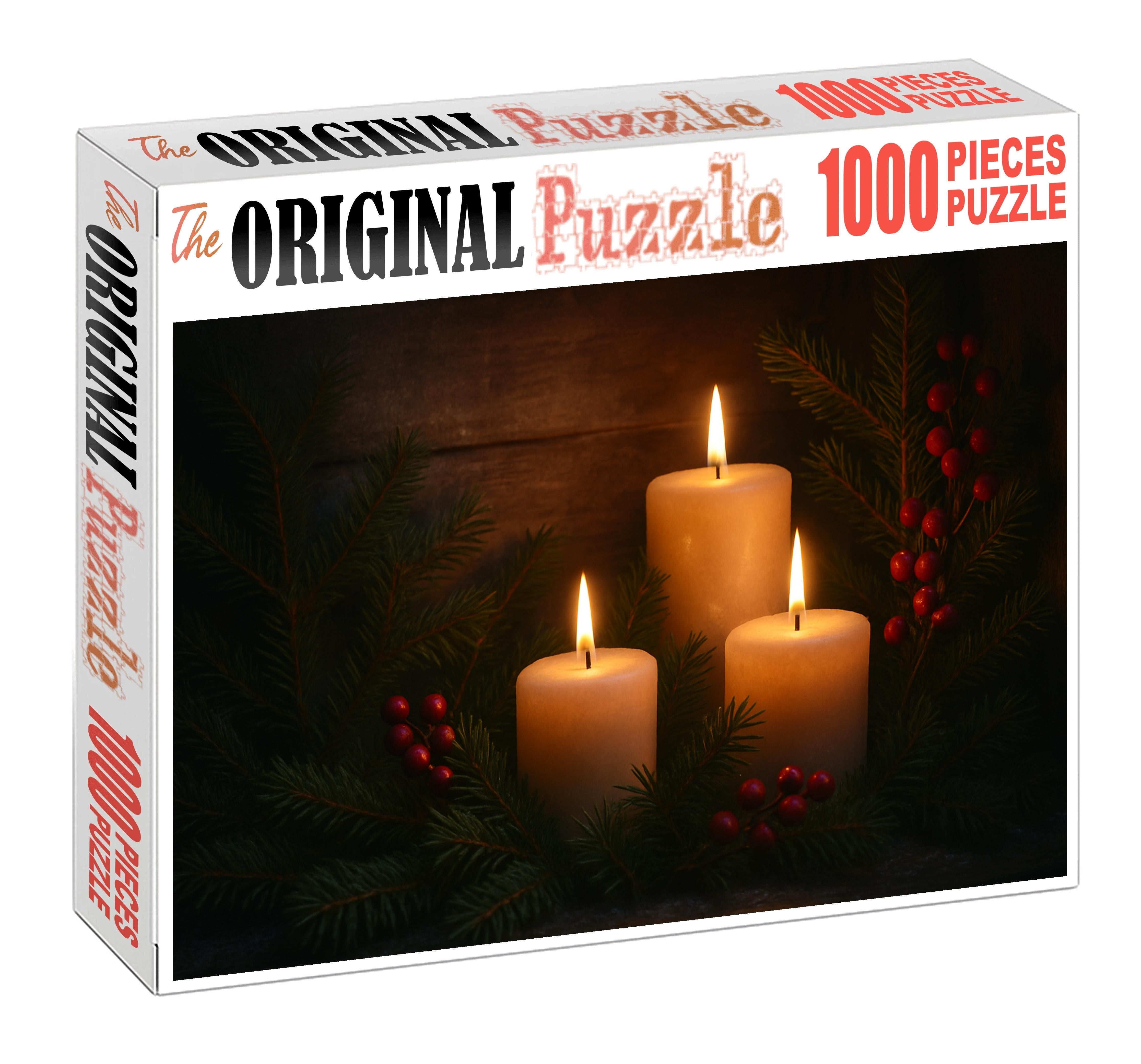 Candlelit Evergreen Nook 1000 Piece Puzzle