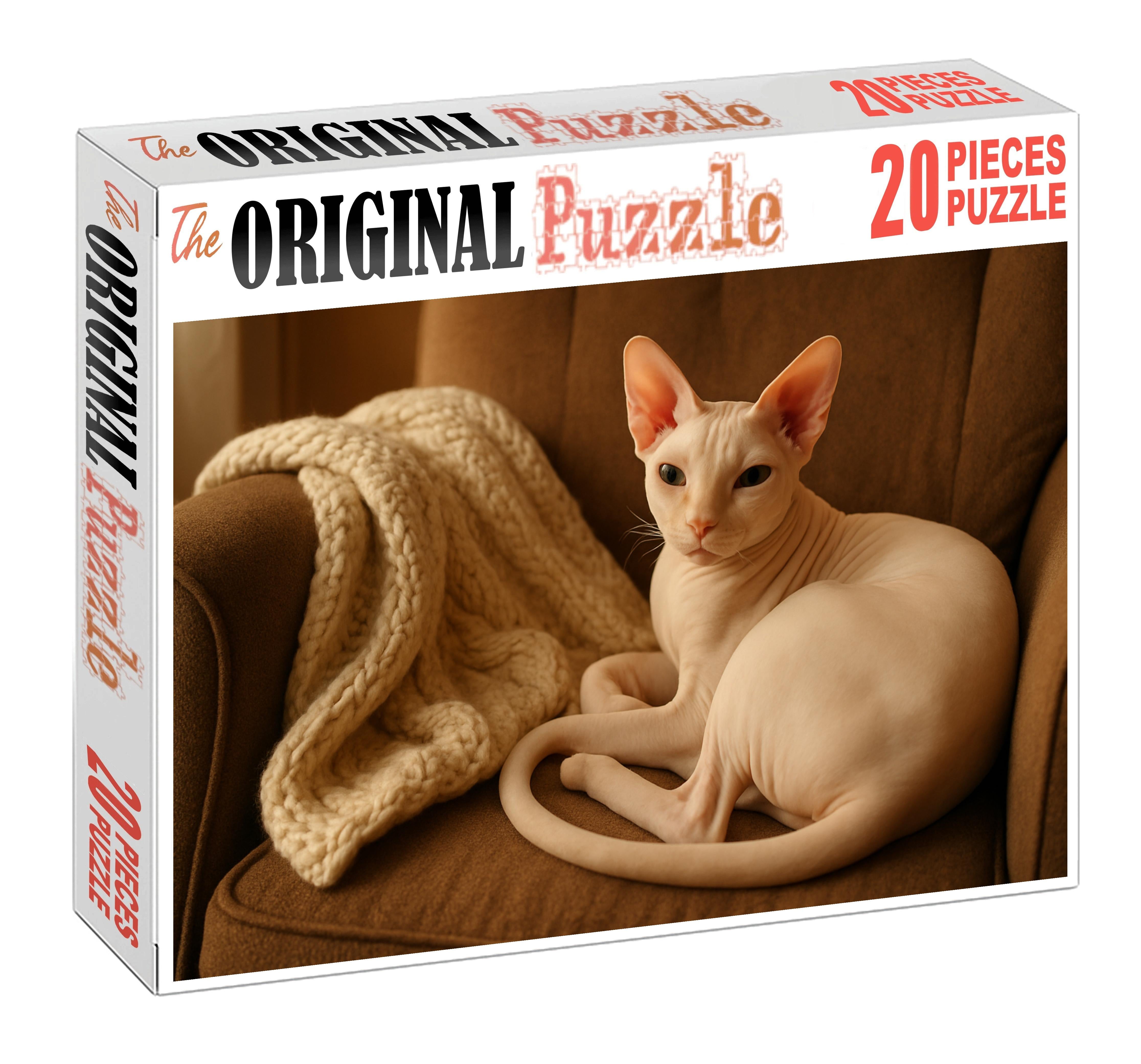 Ivory Silk Sleek Hairless Beauty With Loving Temperament 20 Piece Puzzle