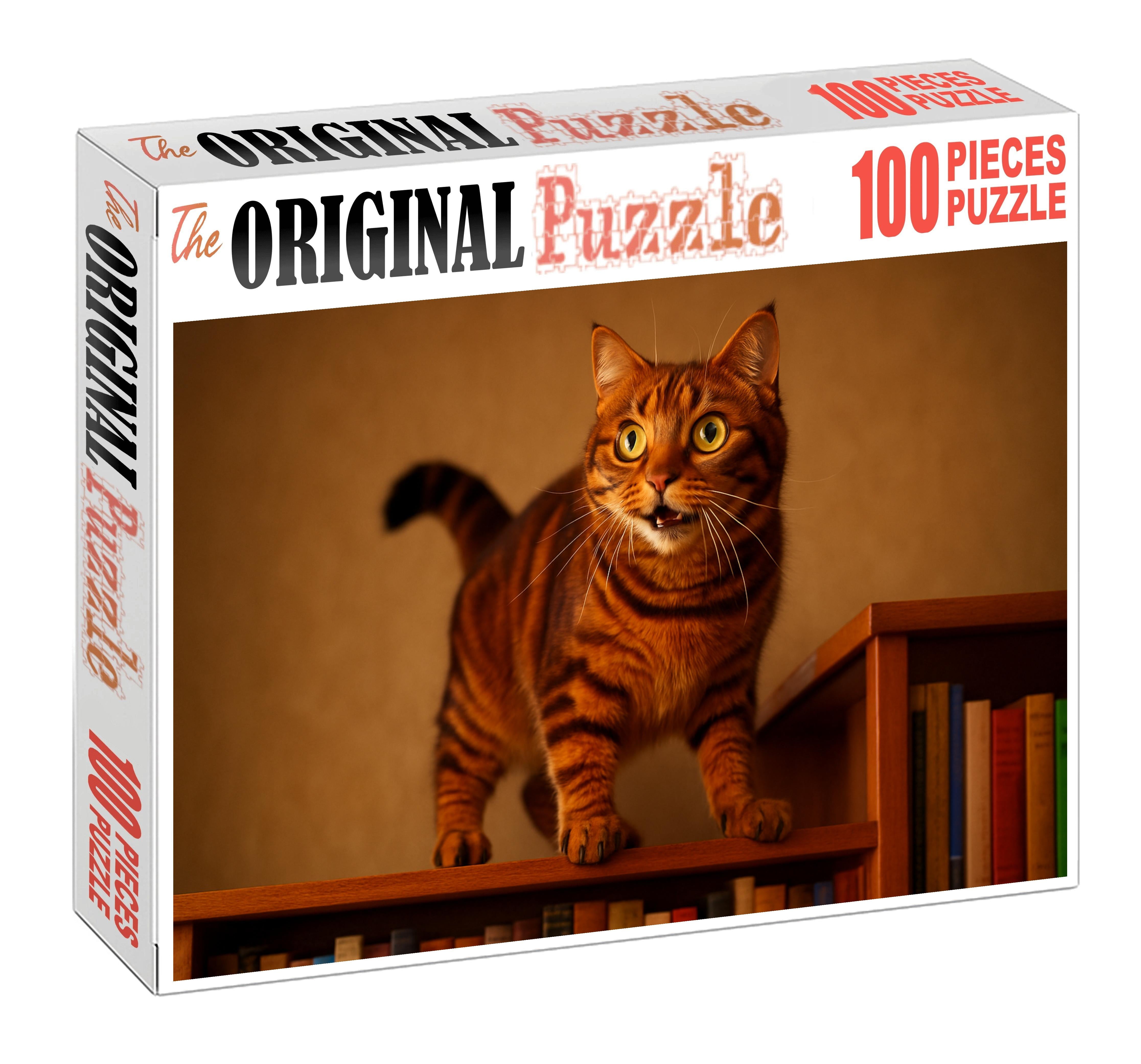 Autumn Gleam Warm Brown Tabby With Spirited Energy Mini Puzzle