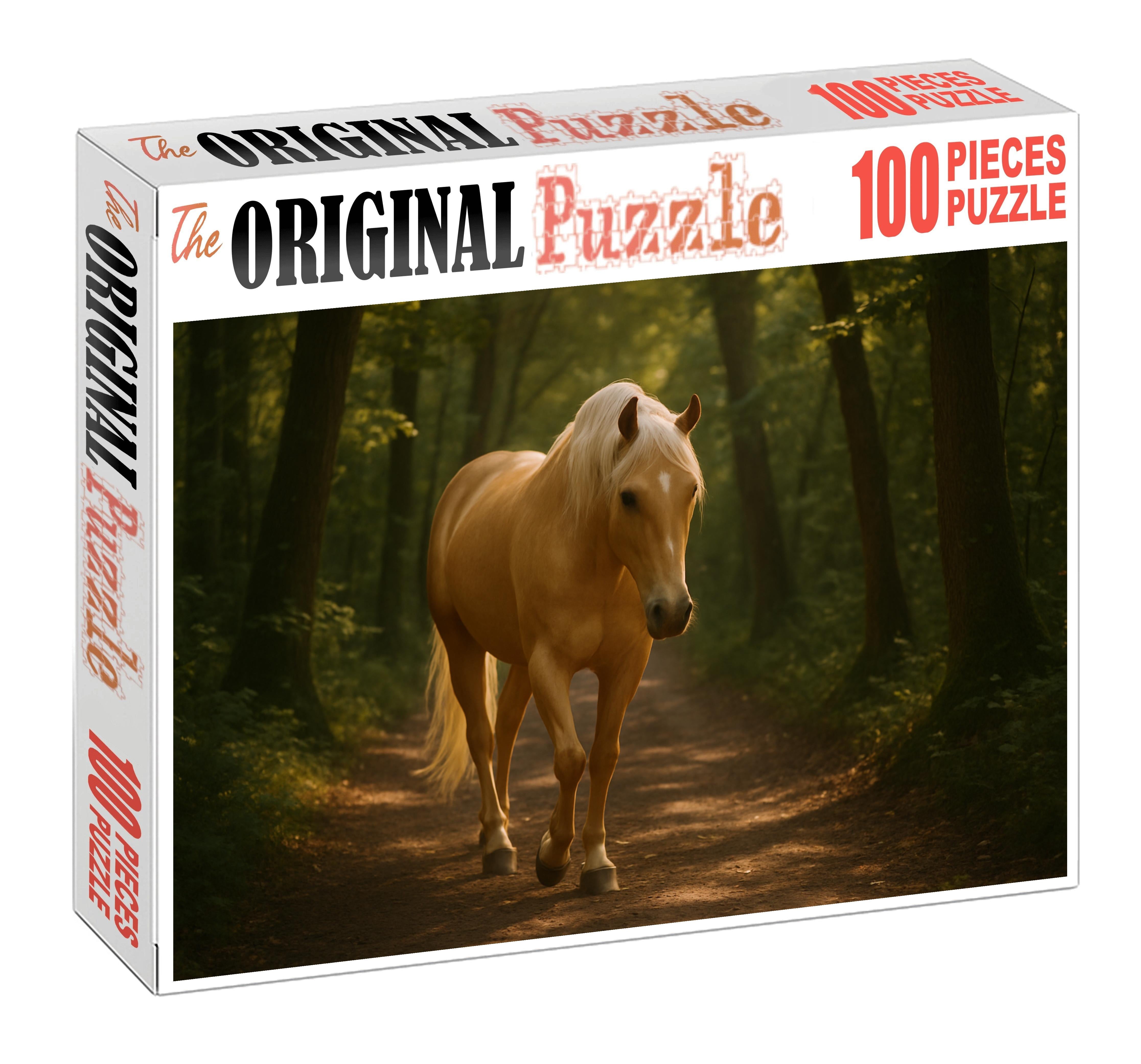 Golden Ember Radiant Palomino Mare With Steady Relaxed Gait Easy Puzzles