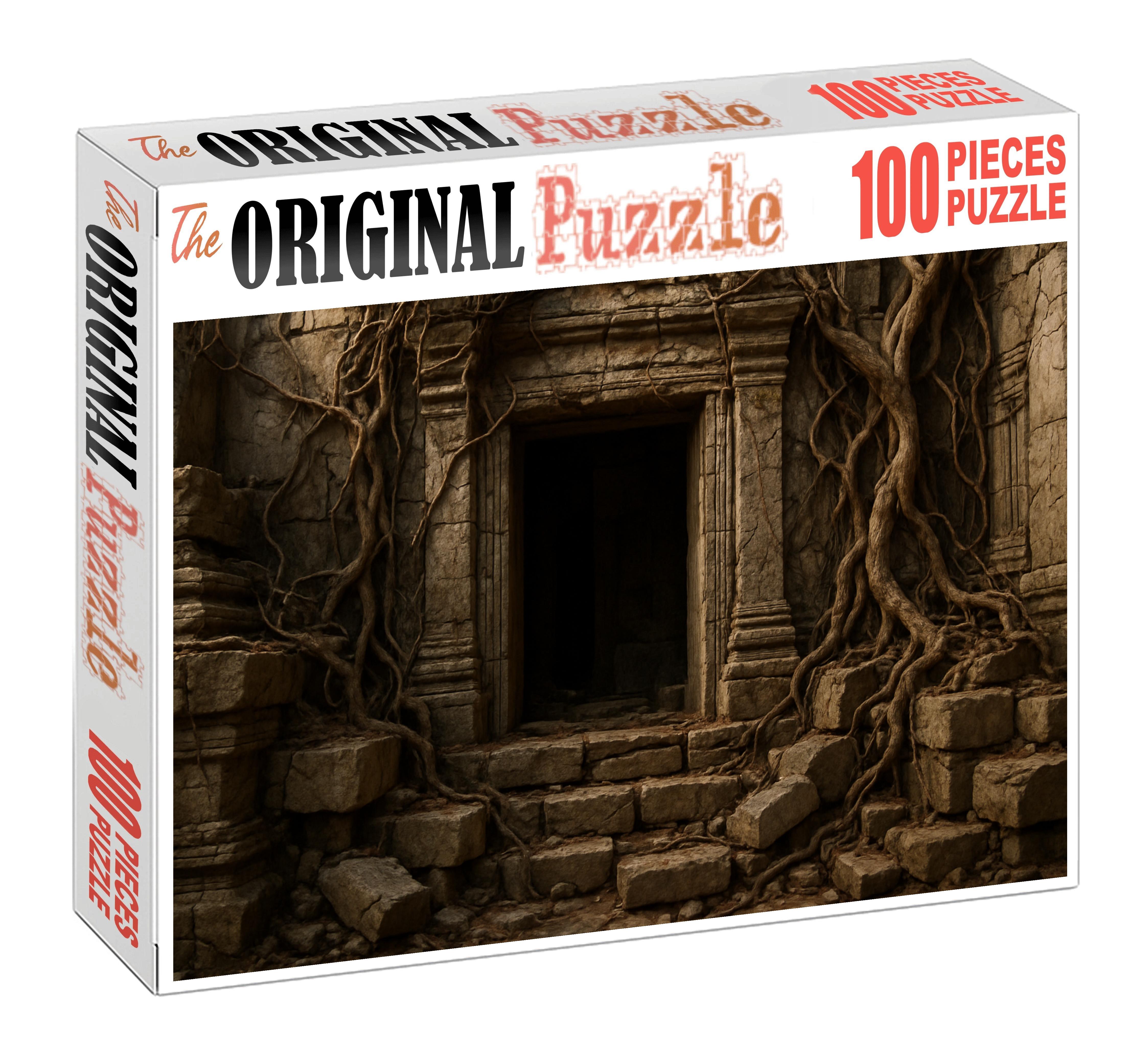 Architectural Ruins Etching Study Fine-point Ink Lines Capturing Decay Puzzle For Kids