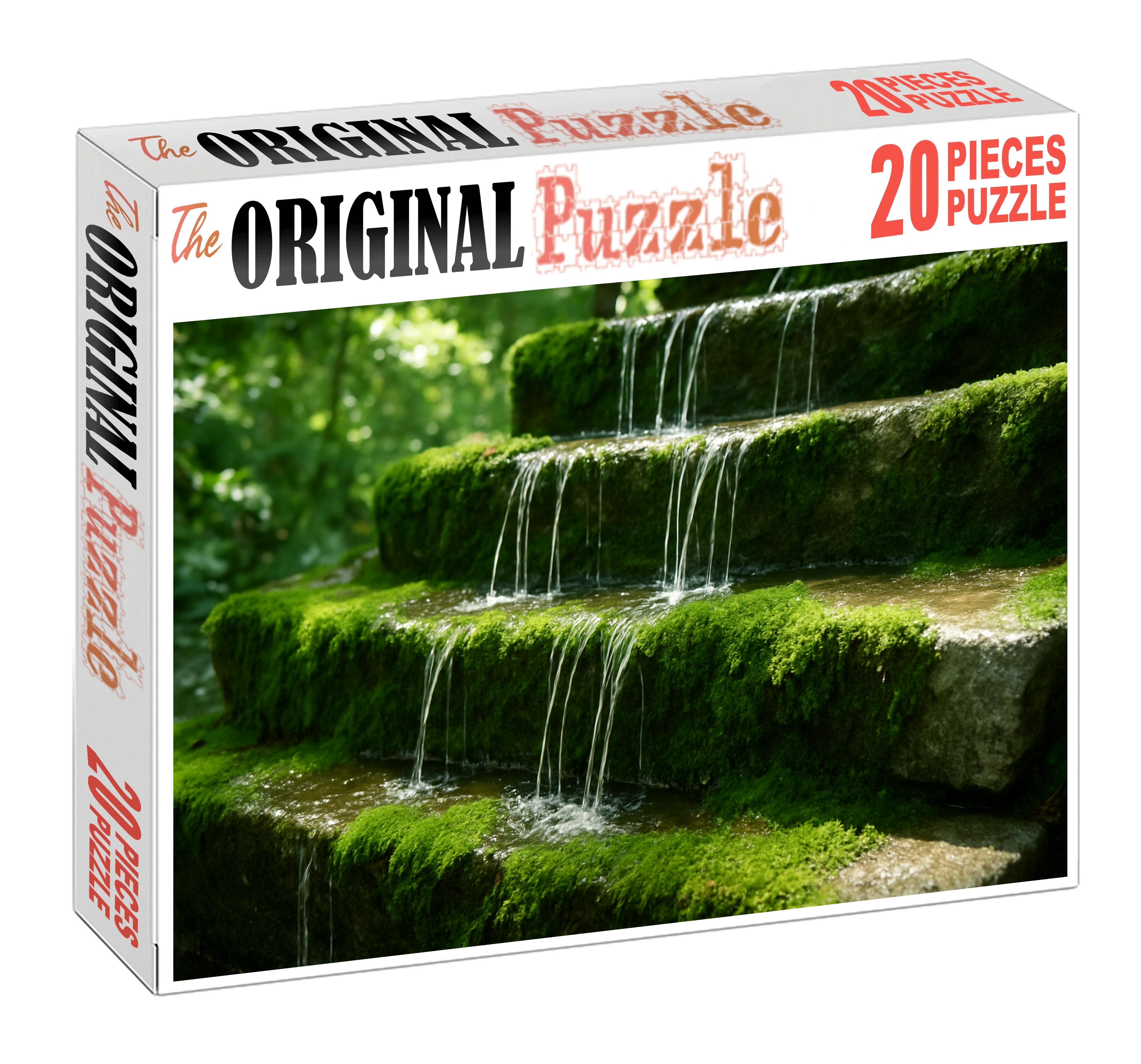 Jade Veil Cascade Custom Jigsaw Puzzle
