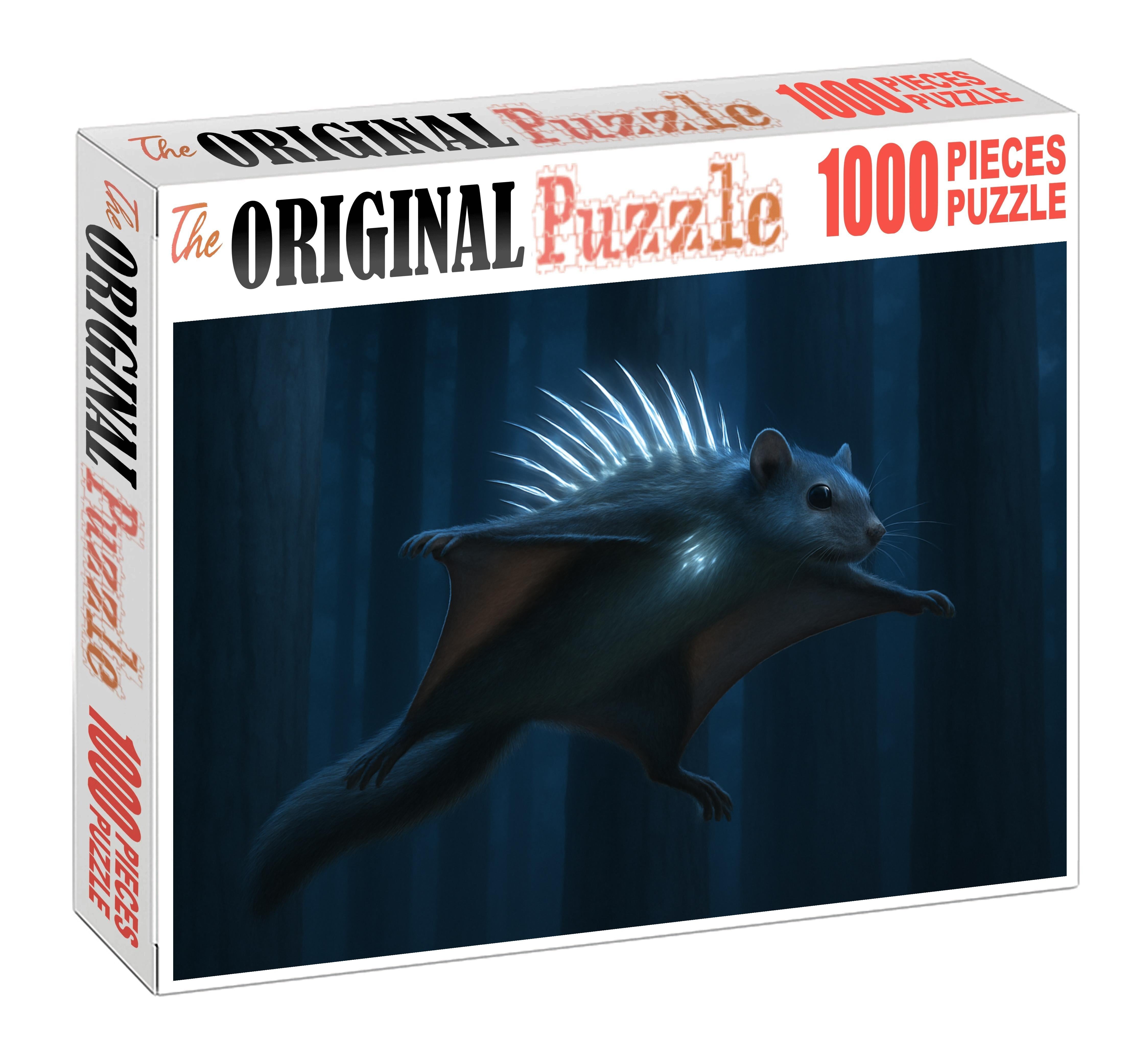 Silver-spined Glider Flying Mammal With Reflective Quills Puzzle Fun