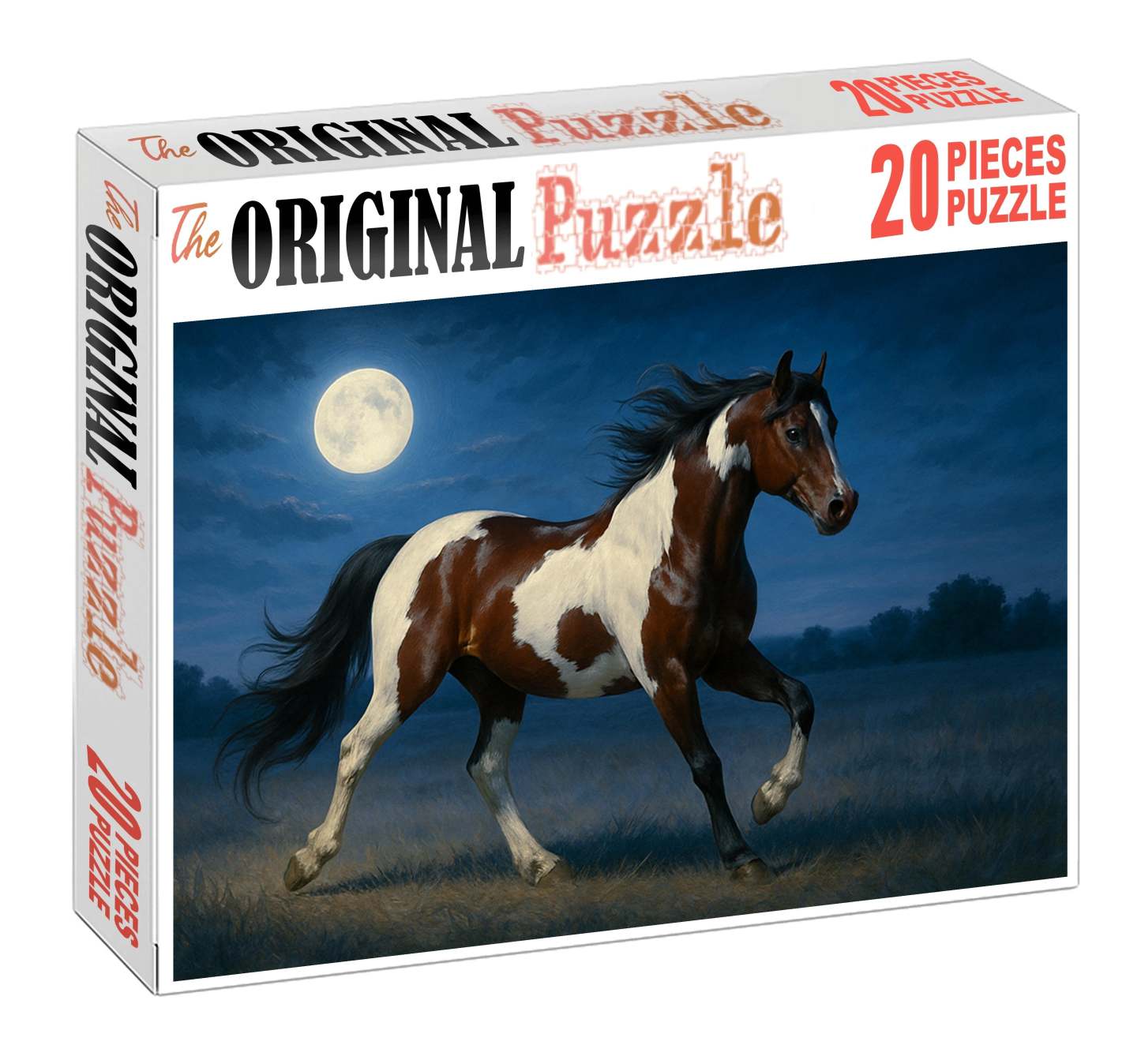 Twilight Dancer Moonlight Bay Pinto Mare With Spirited Energy Puzzle For Kids