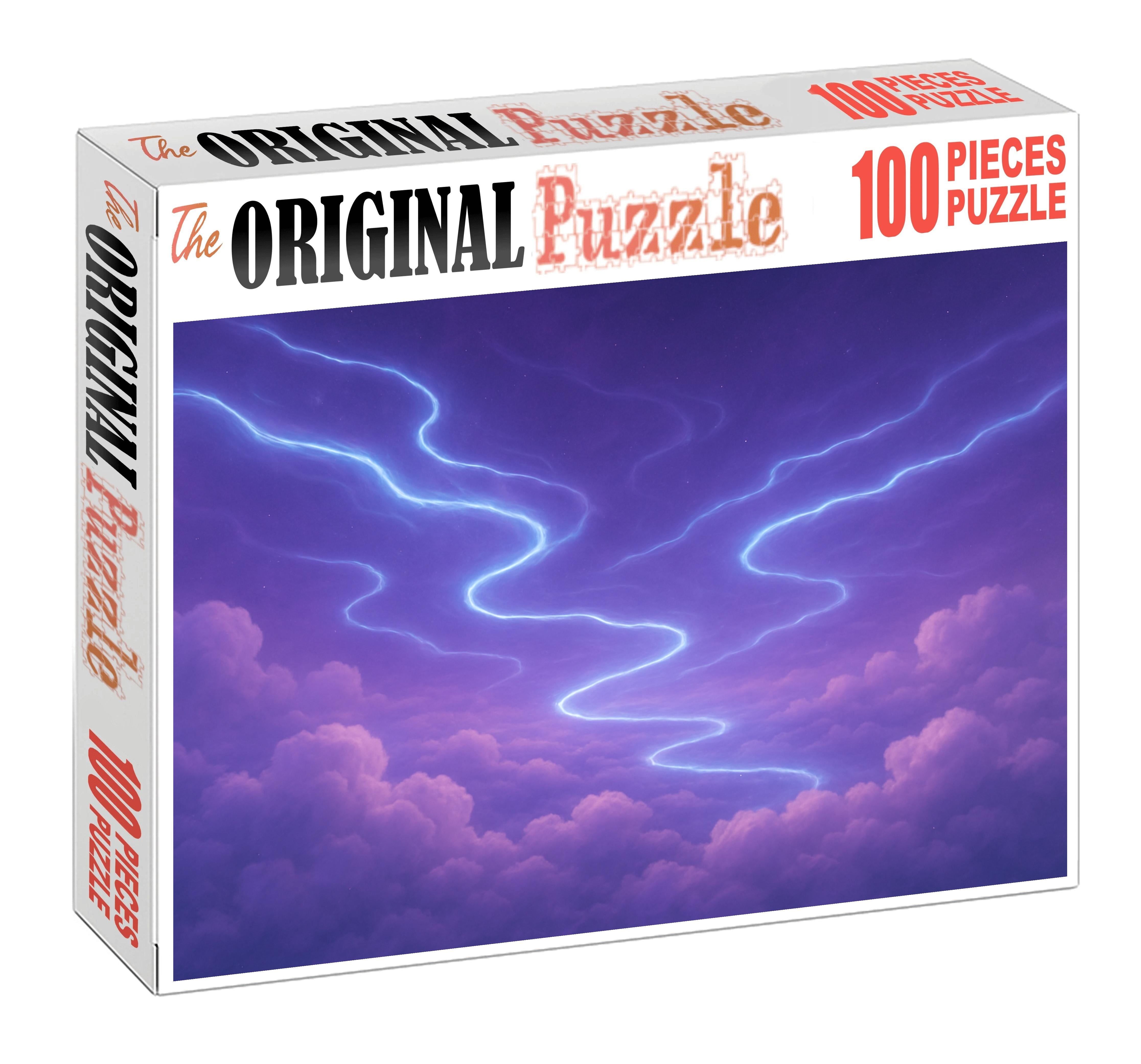 Veins Of The Sky Luminescent Rivers Flowing Through Twilight Clouds Custom Jigsaw Puzzle