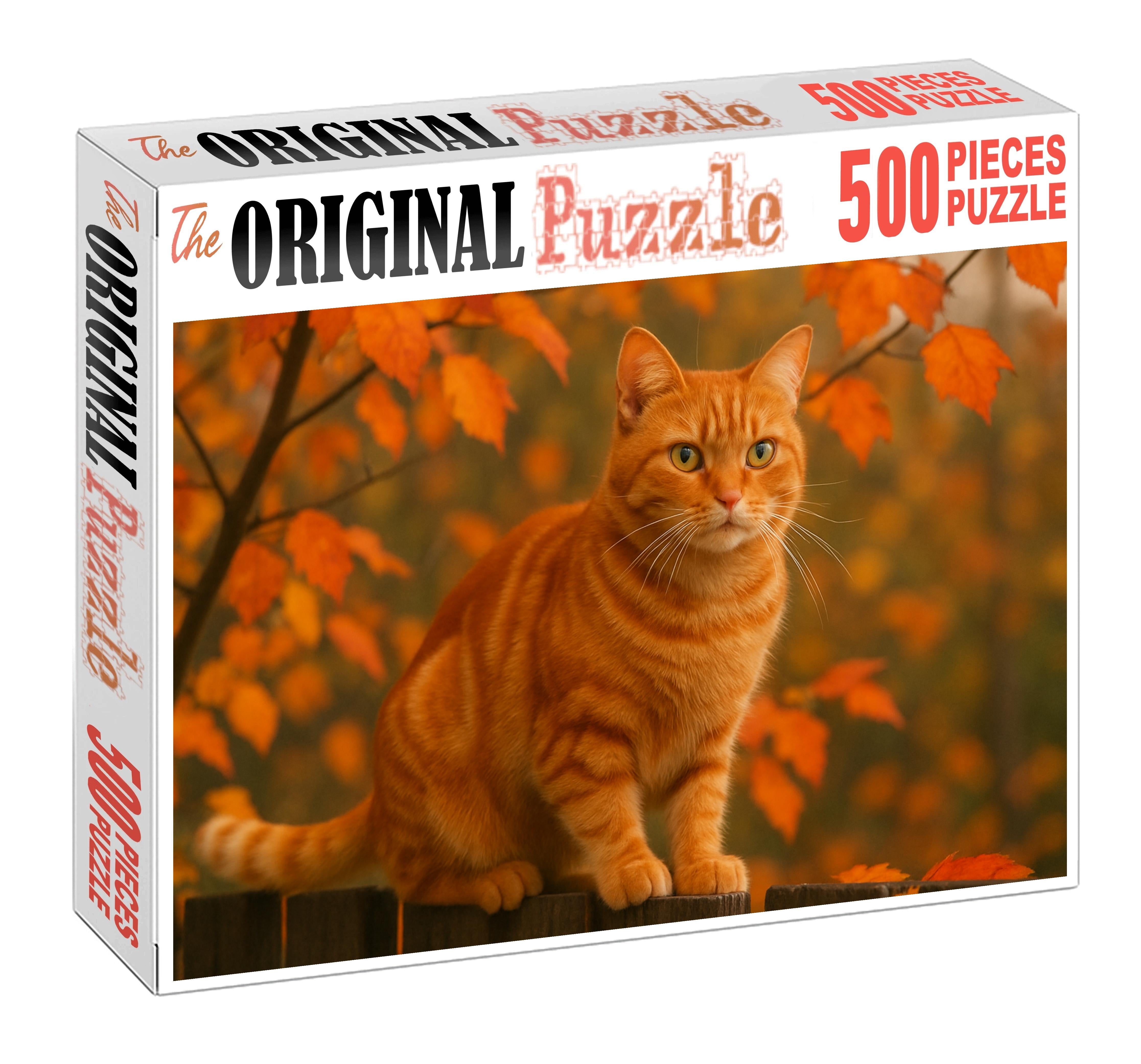 Crimson Whisker Fiery Red Tabby With Spirited Charm 200 Piece Puzzle