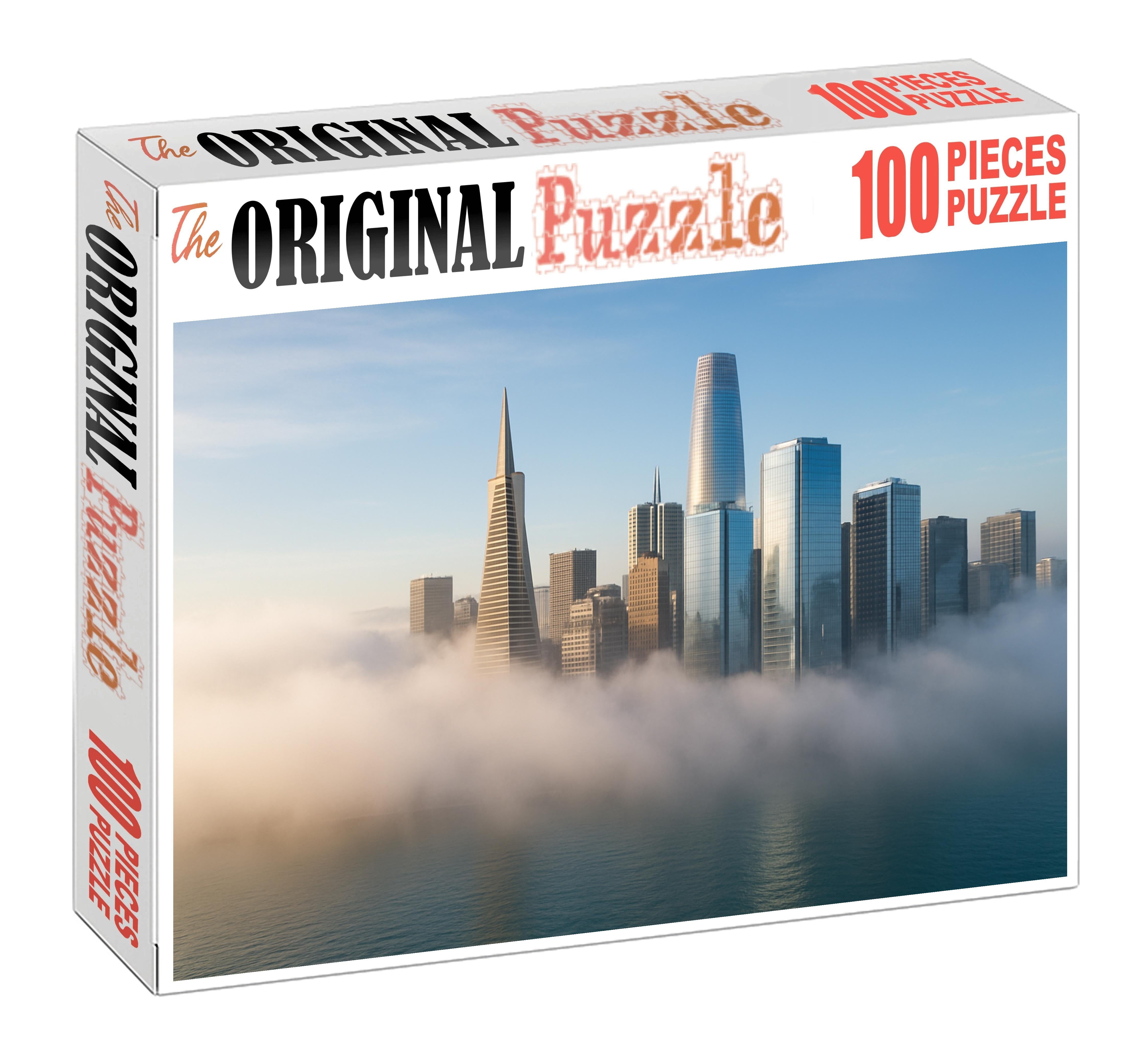 San Francisco Bay Skyline Iconic Blend Of Bay Waters Hills And Modern Towers Including Salesforce Tower And Transamerica Pyramid Unique Puzzle Design