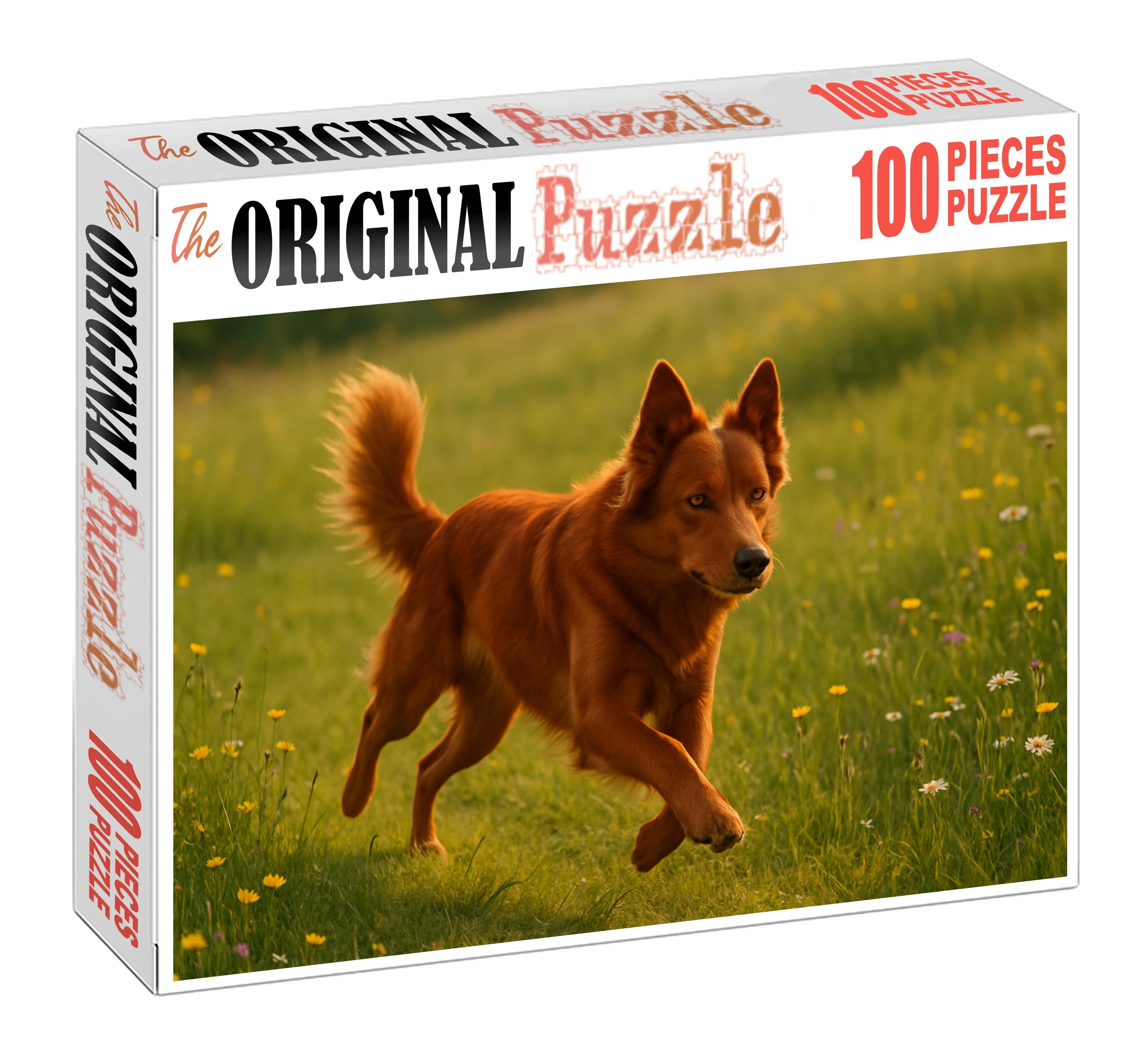 Copper Ember Radiant Red-orange Herding Dog With Spirited Intelligence 200 Piece Puzzle