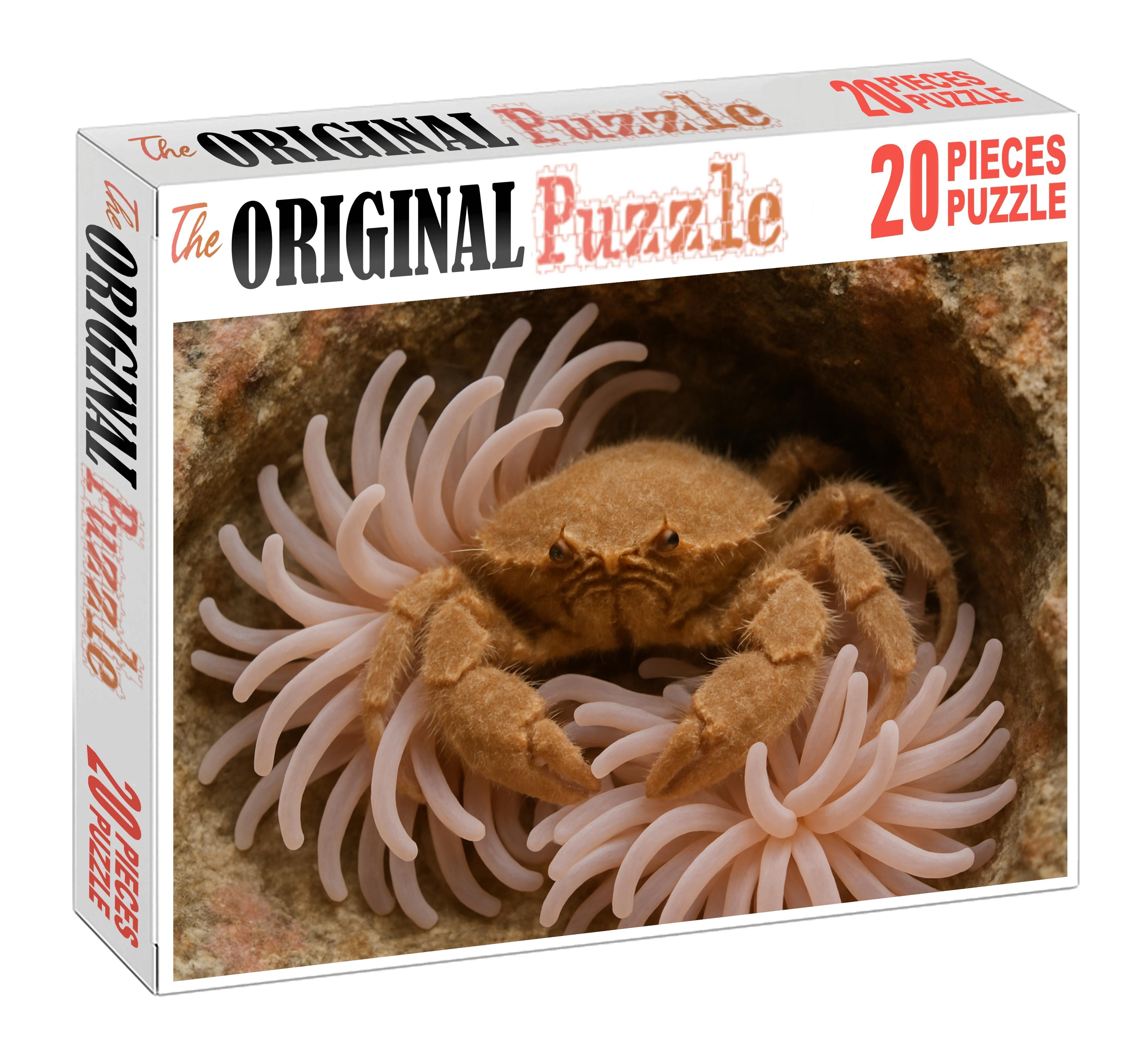Velvet Spiny Anemone Crab Camouflaged Coral Dweller With Fine Tactile Appendages Puzzle Collection
