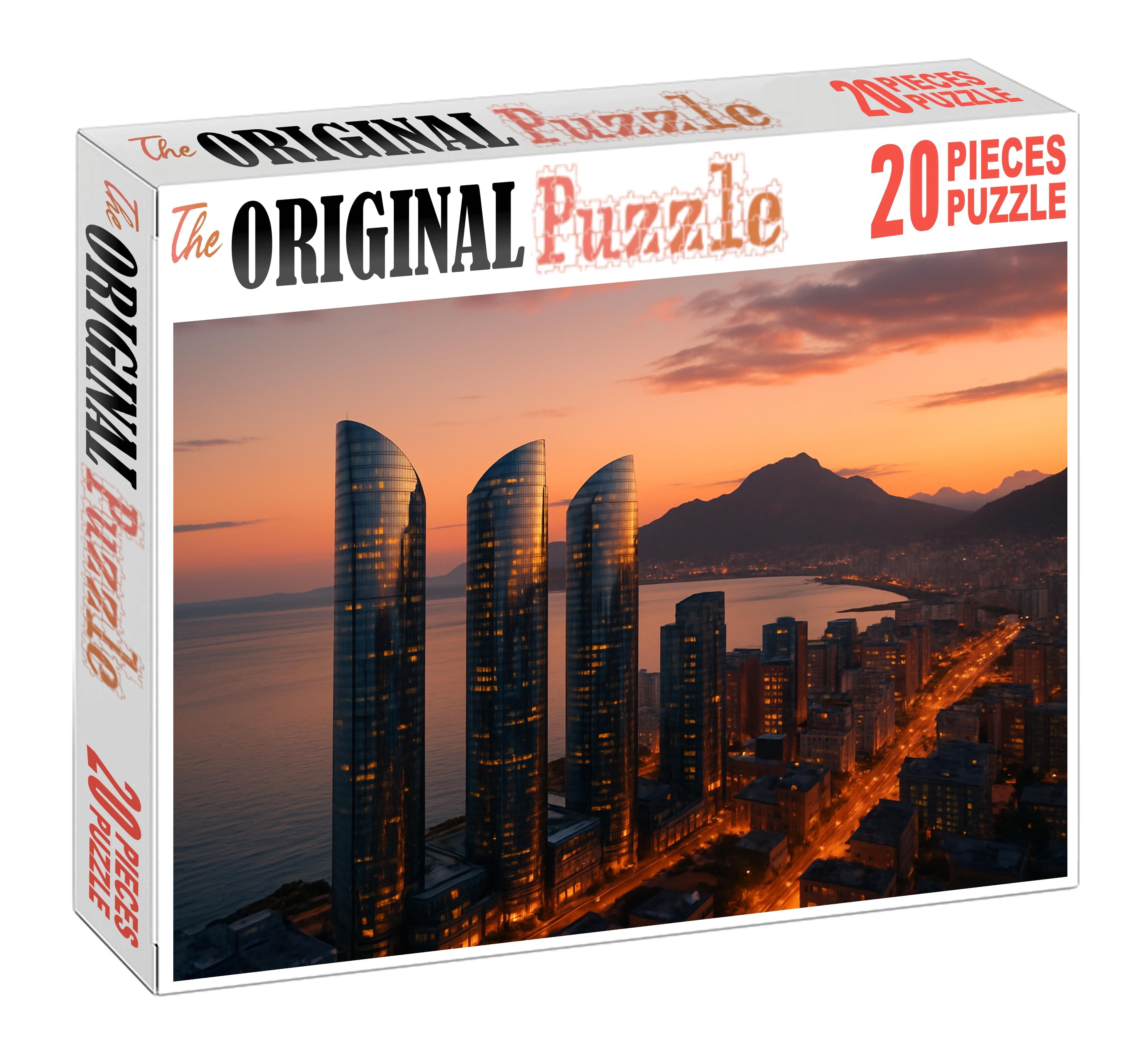 Vancouver Waterfront Skyline Mountains Meeting Ocean With A Graceful Blend Of Glass High-rises And Green Spaces Unique Puzzle Design