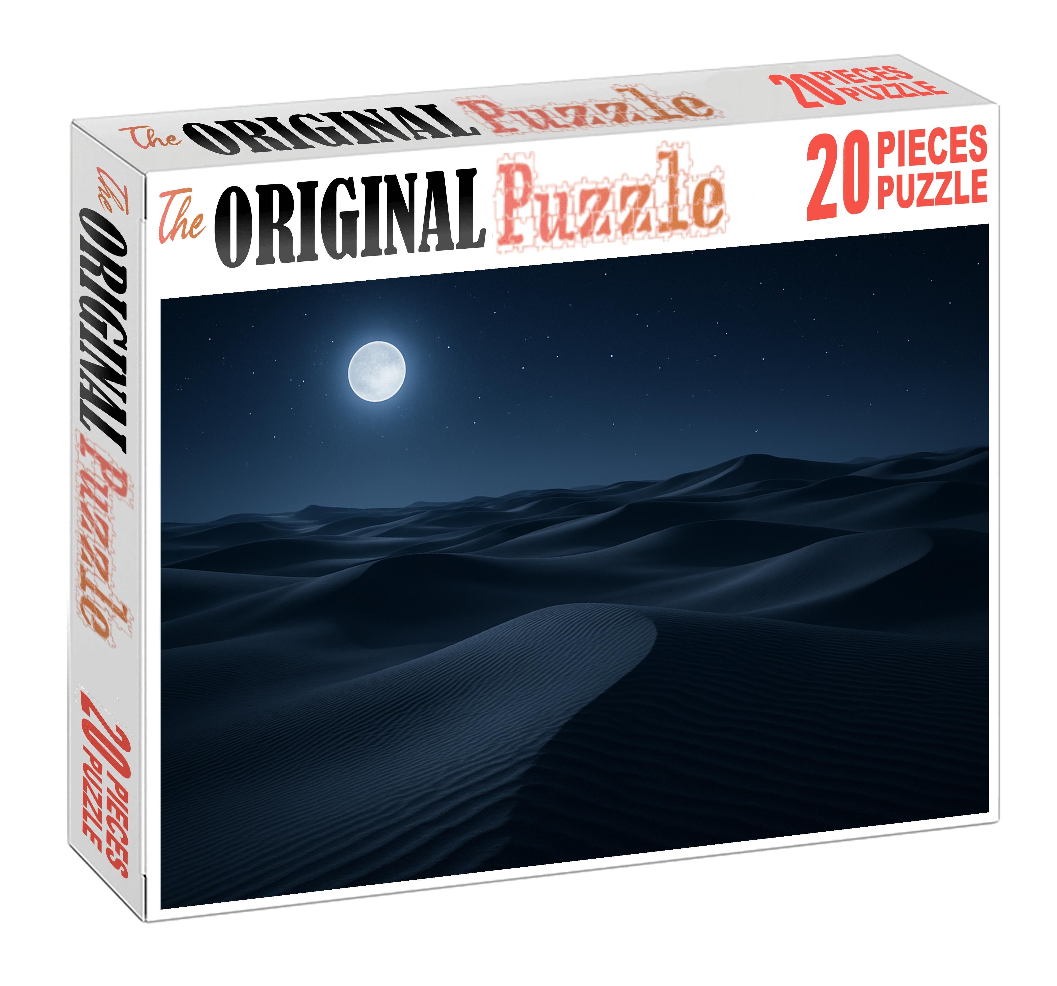 Silvery Moonlit Dune Field 200 Piece Puzzle