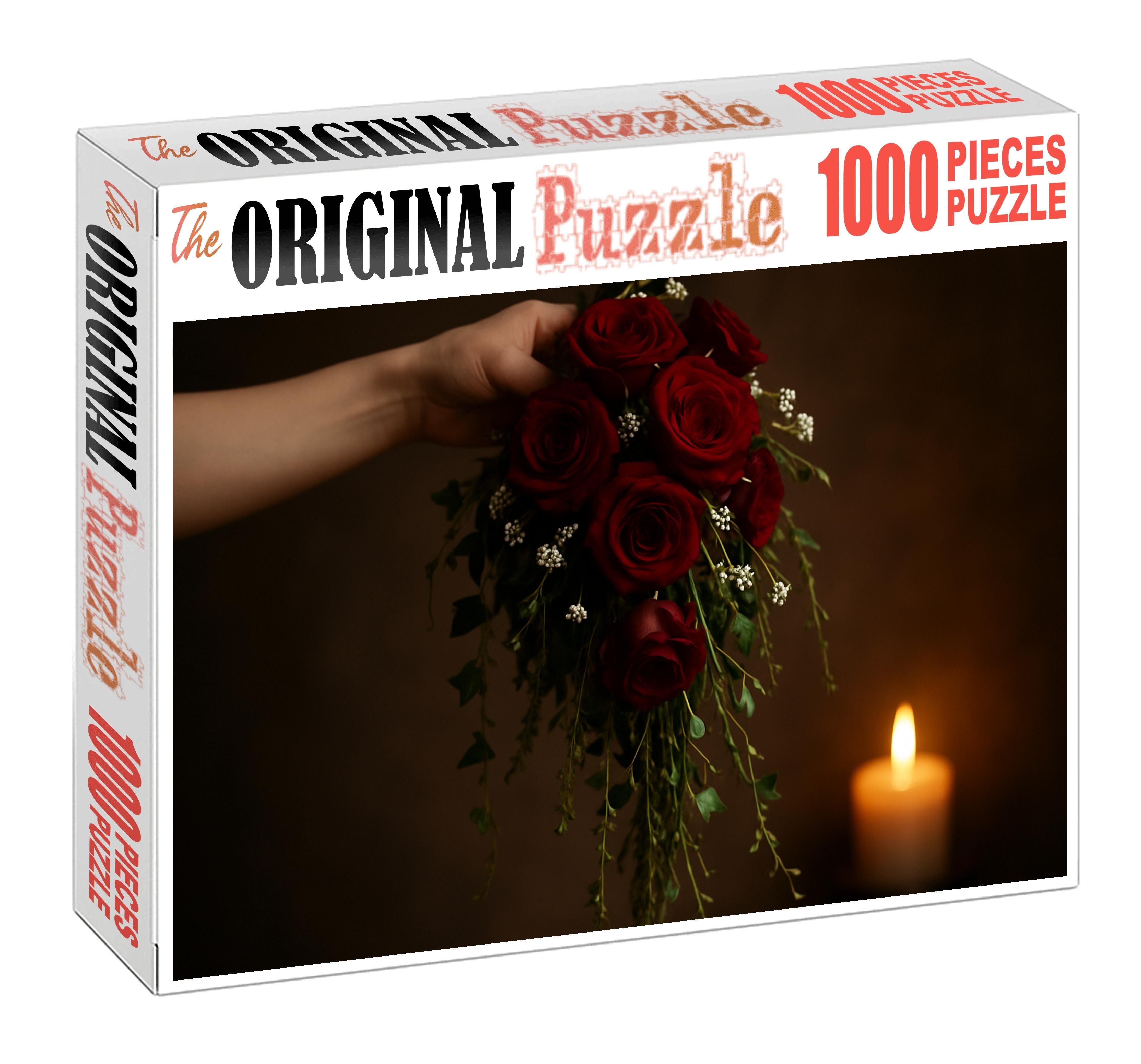 Crimson Cascade Wedding Bouquet 200 Piece Puzzle