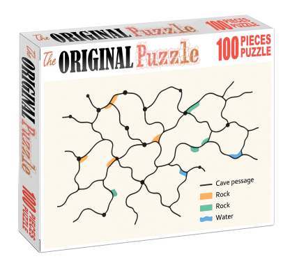 Subterranean Cave Passage Network Diagram 50 Piece Puzzle