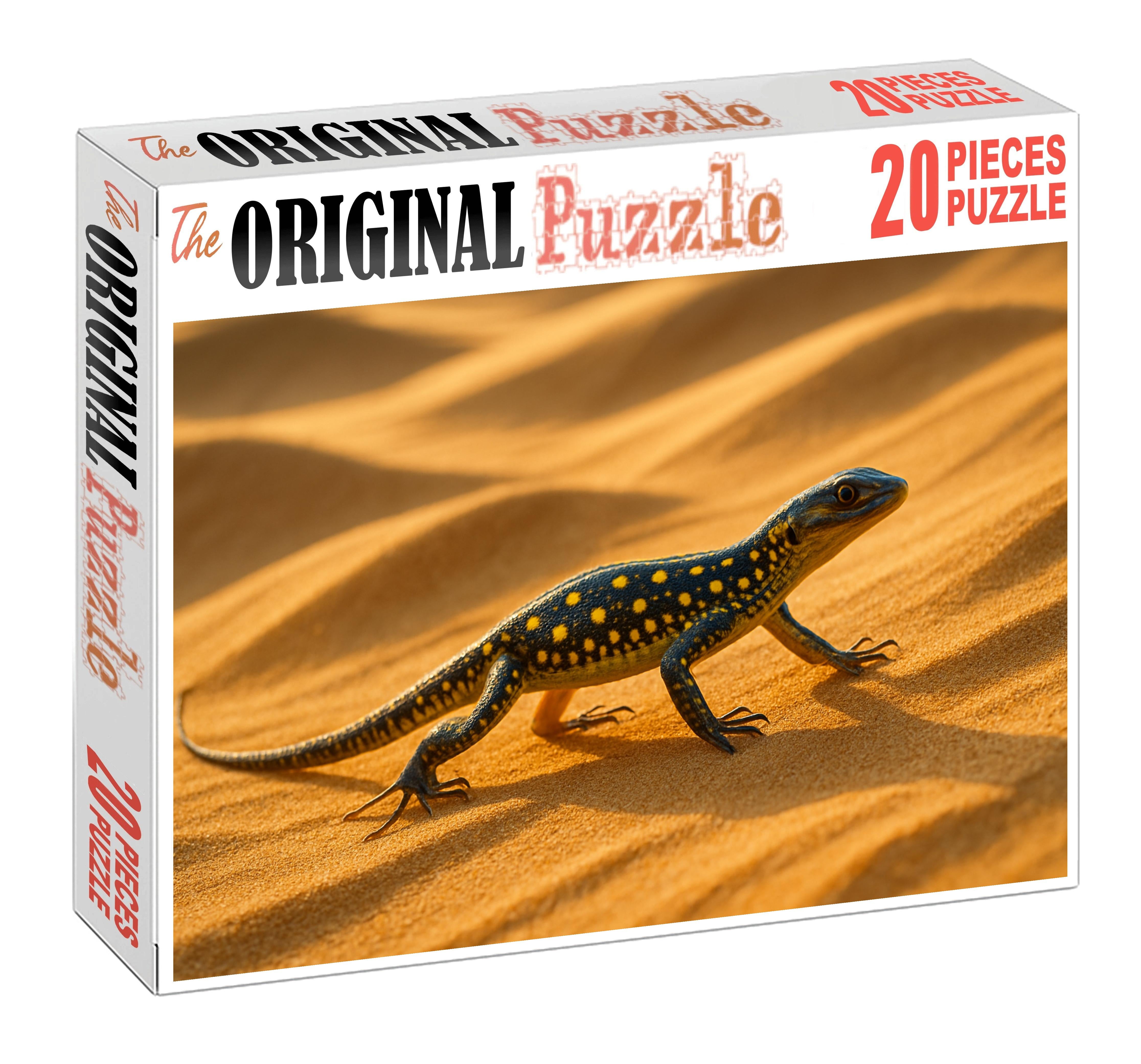 Topaz-spotted Sandrunner Desert Reptile With Swift Reflexes Puzzle Fun